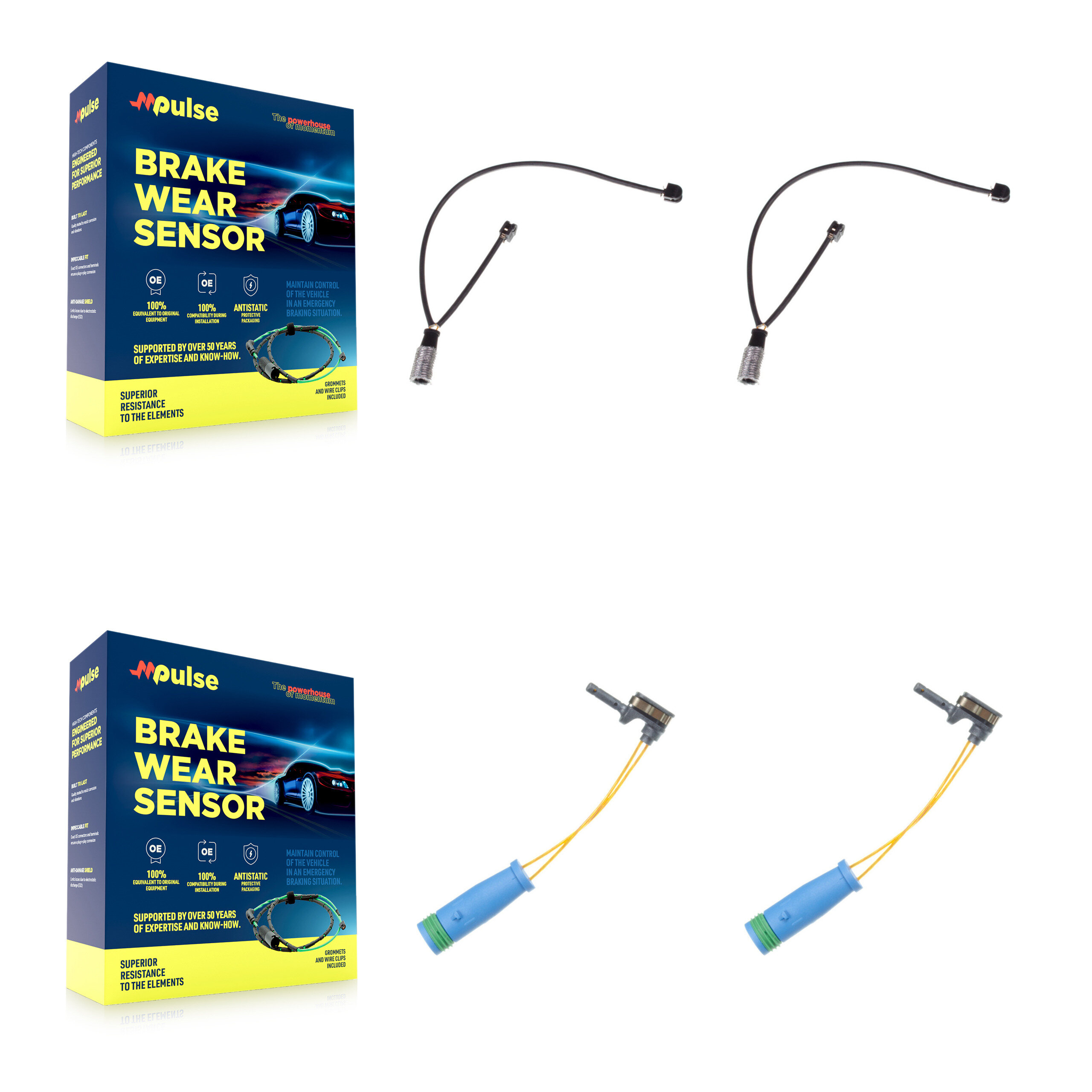 Mpulse - KSE-100200 - Front and Rear Disc Brake Pad Wear Sensor Kits