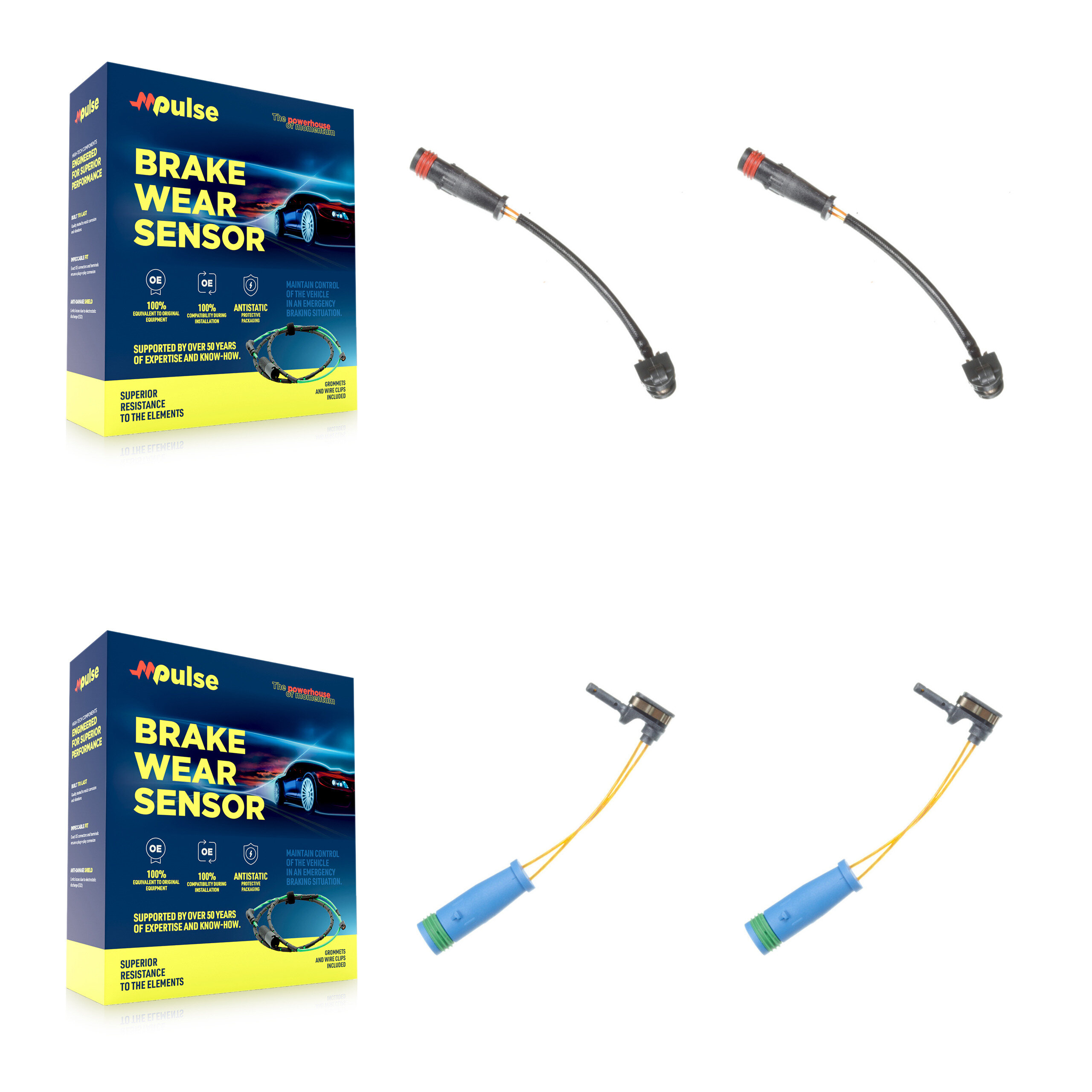 Mpulse - KSE-100201 - Front and Rear Disc Brake Pad Wear Sensor Kits