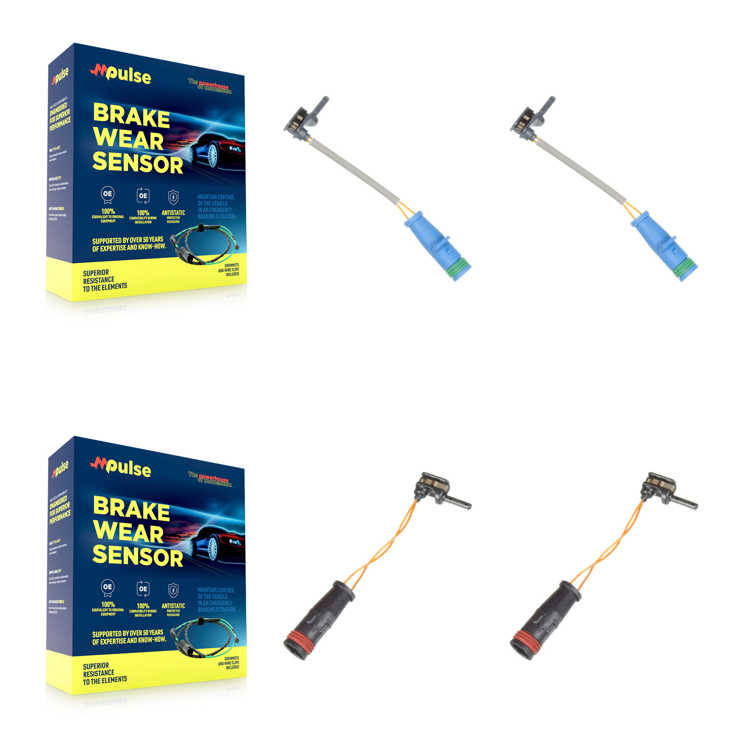 Mpulse - KSE-100202 - Front and Rear Disc Brake Pad Wear Sensor Kits