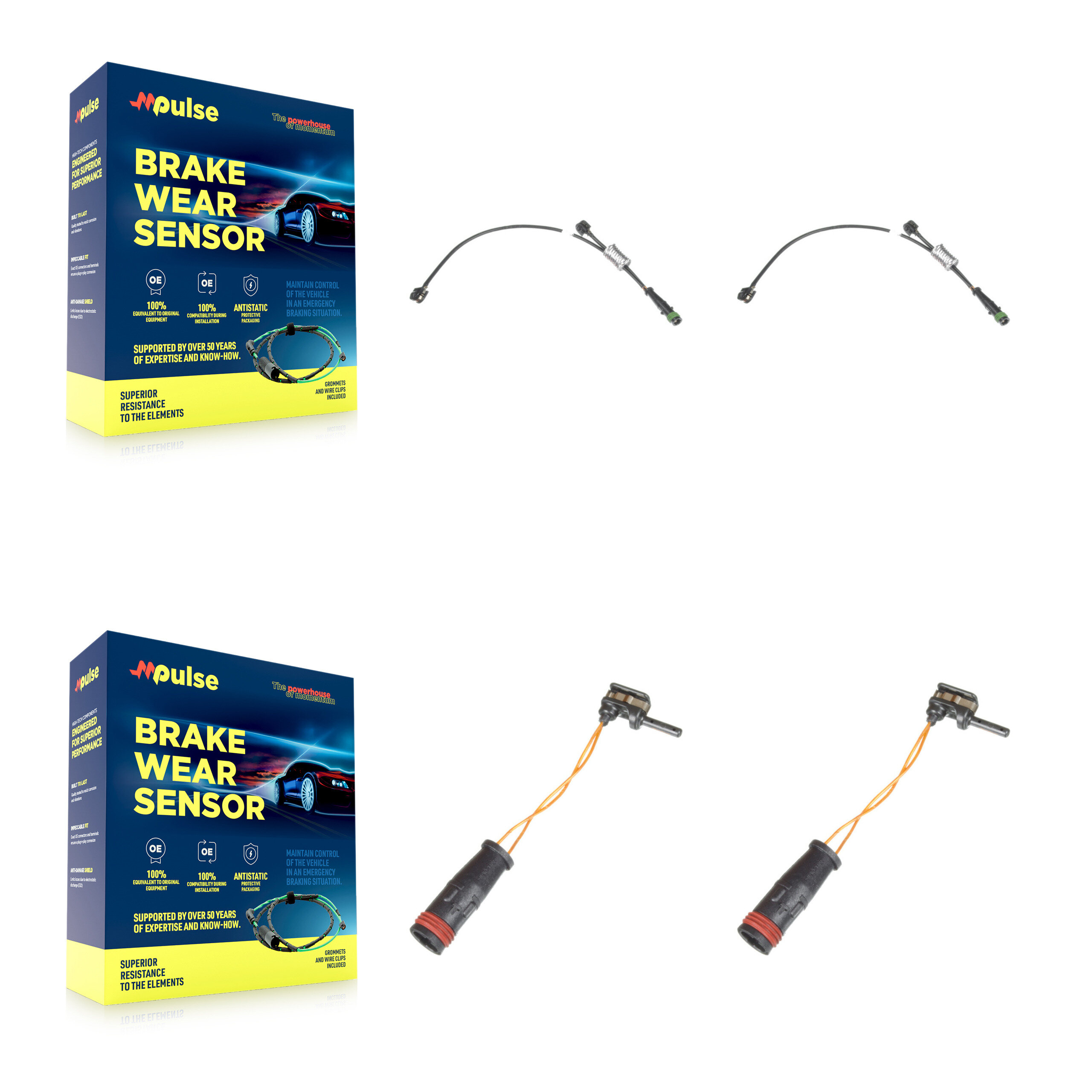 Mpulse - KSE-100204 - Front and Rear Disc Brake Pad Wear Sensor Kits