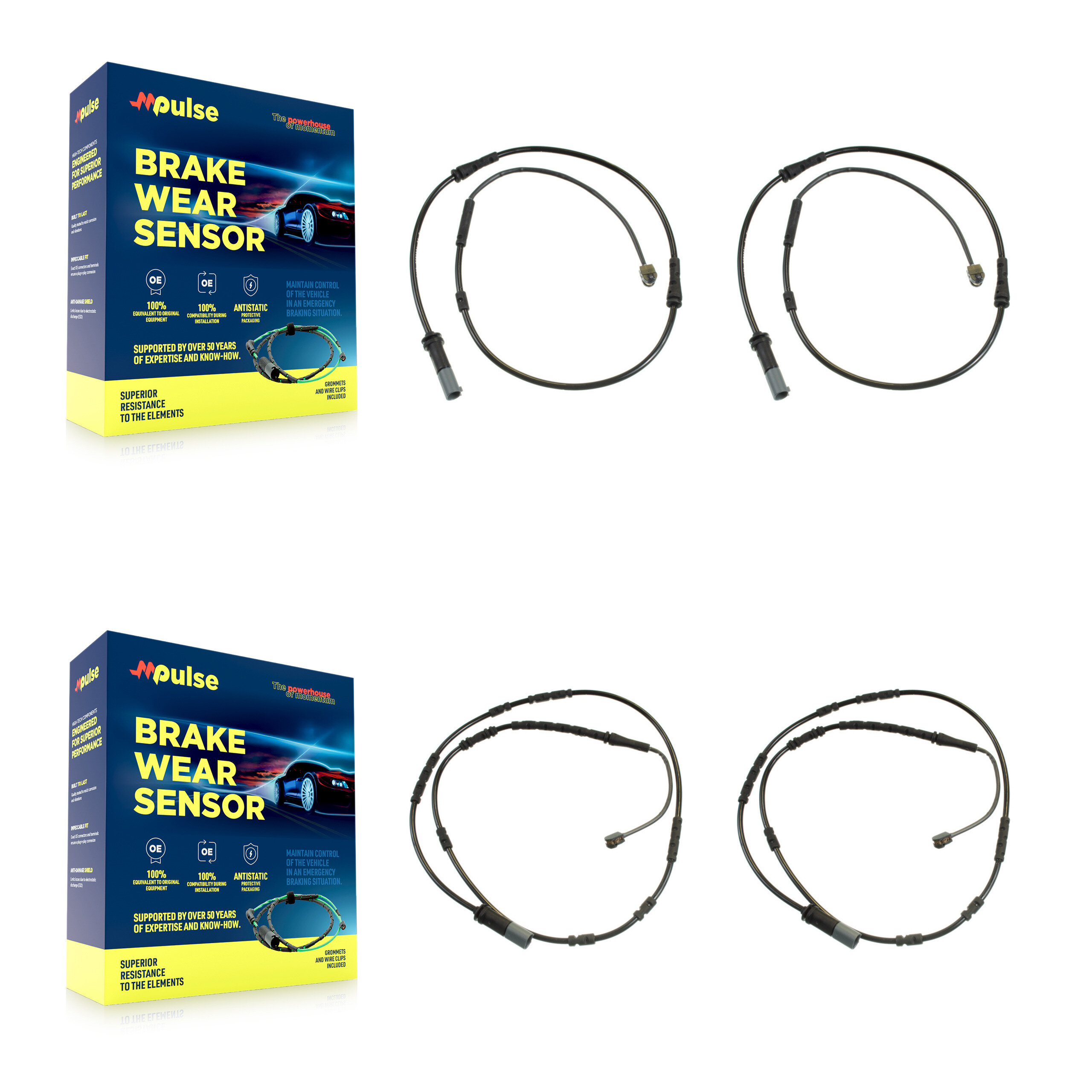 Mpulse - KSE-100205 - Front and Rear Disc Brake Pad Wear Sensor Kits