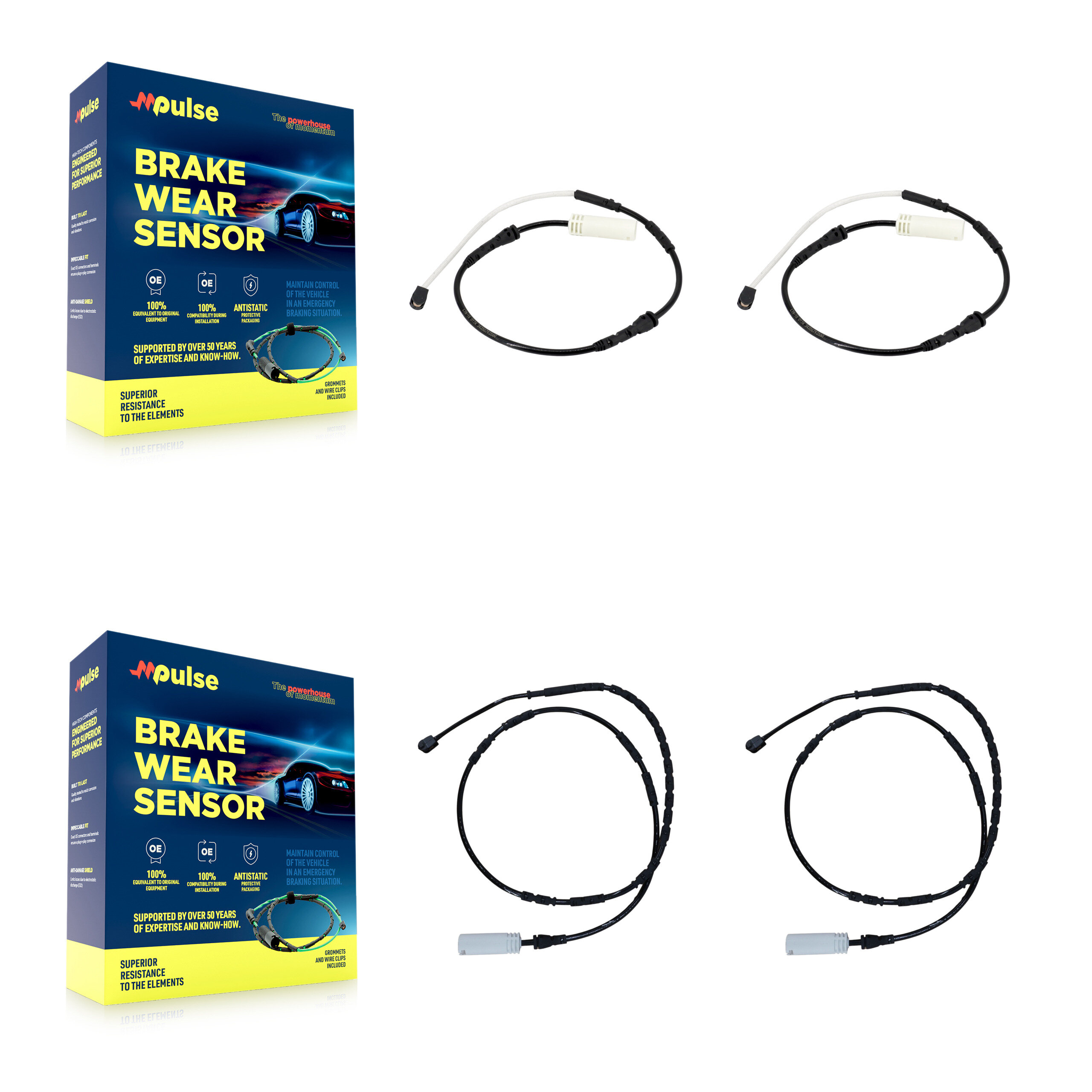 Mpulse - KSE-100212 - Front and Rear Disc Brake Pad Wear Sensor Kits