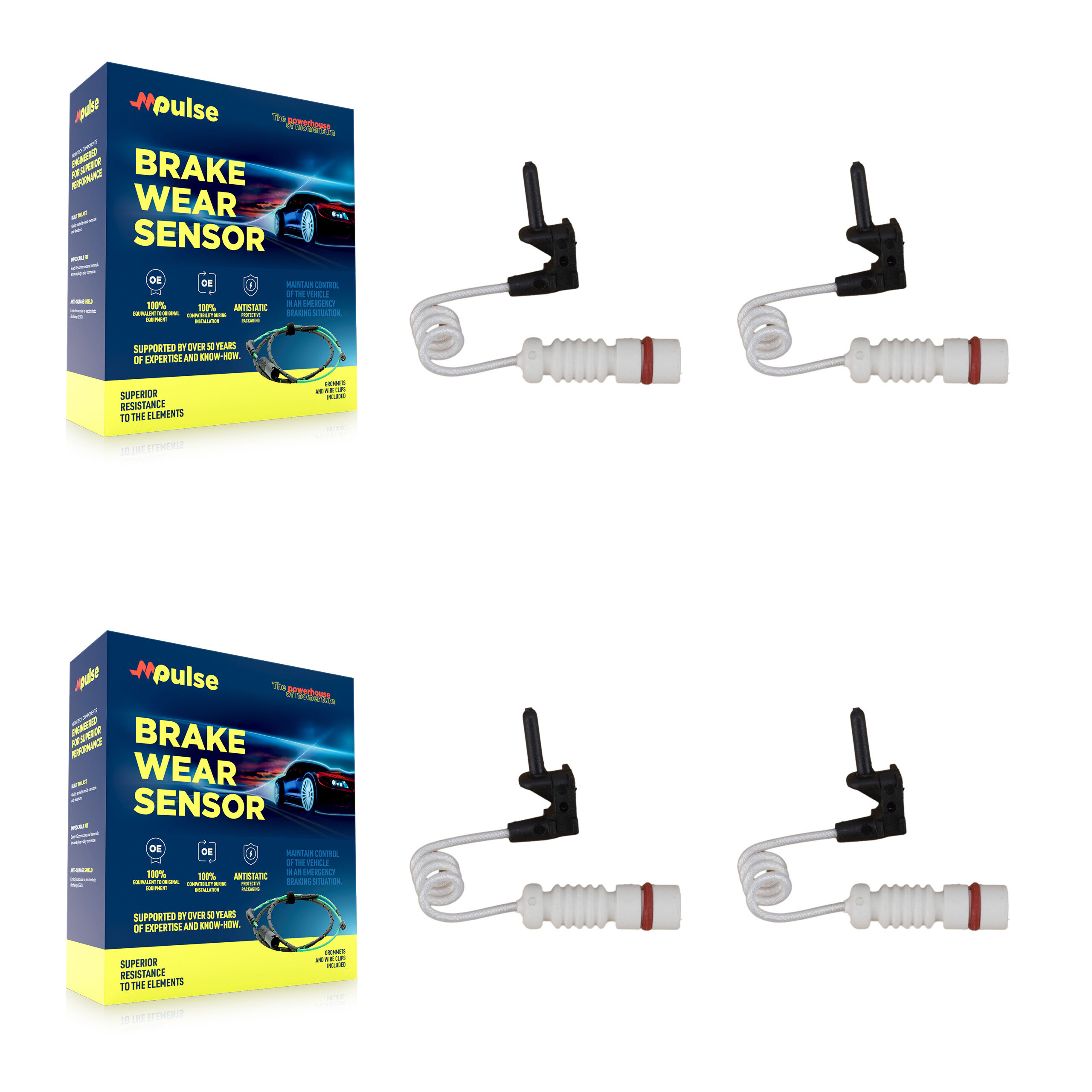 Mpulse - KSE-100218 - Front and Rear Disc Brake Pad Wear Sensor Kits