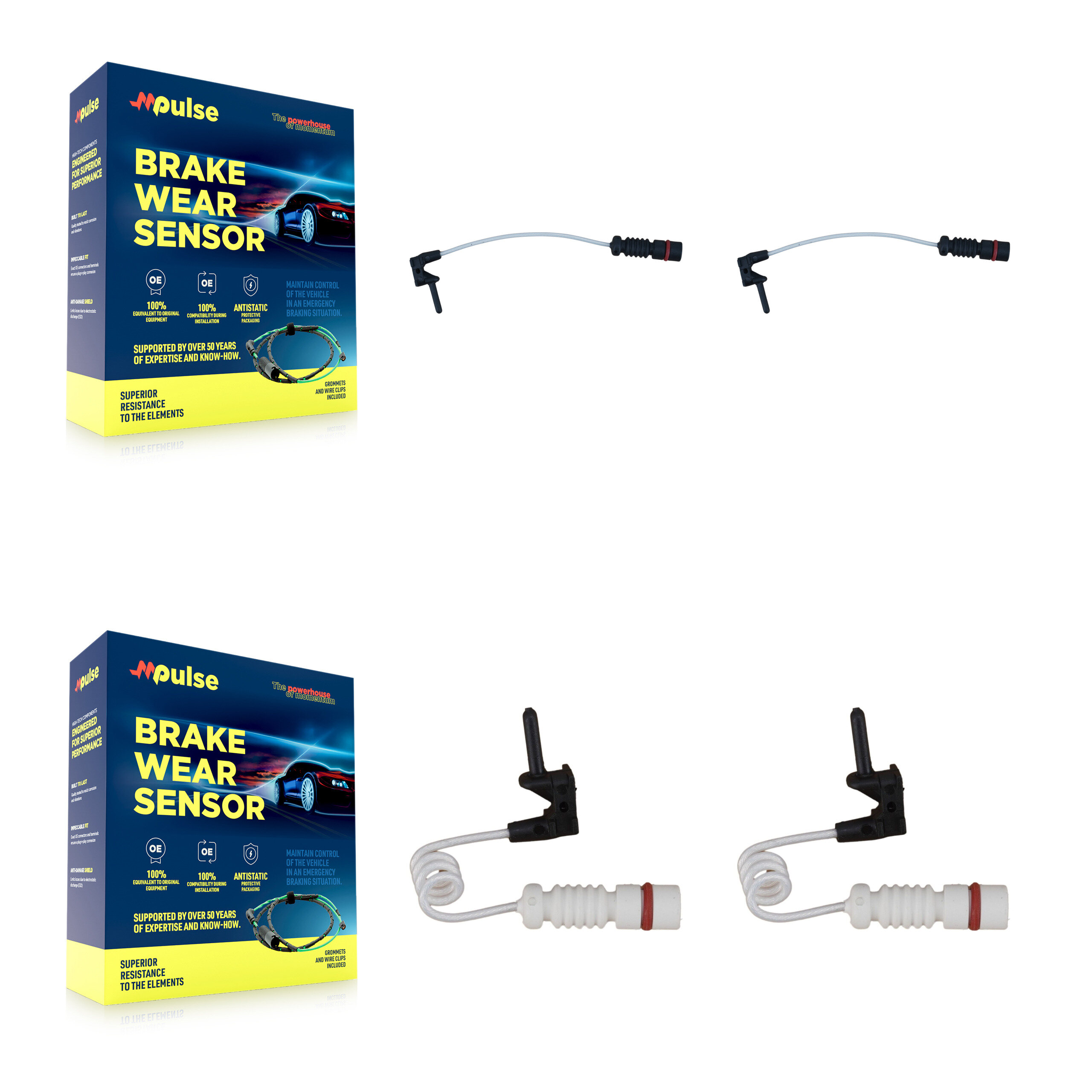 Mpulse - KSE-100219 - Front and Rear Disc Brake Pad Wear Sensor Kits