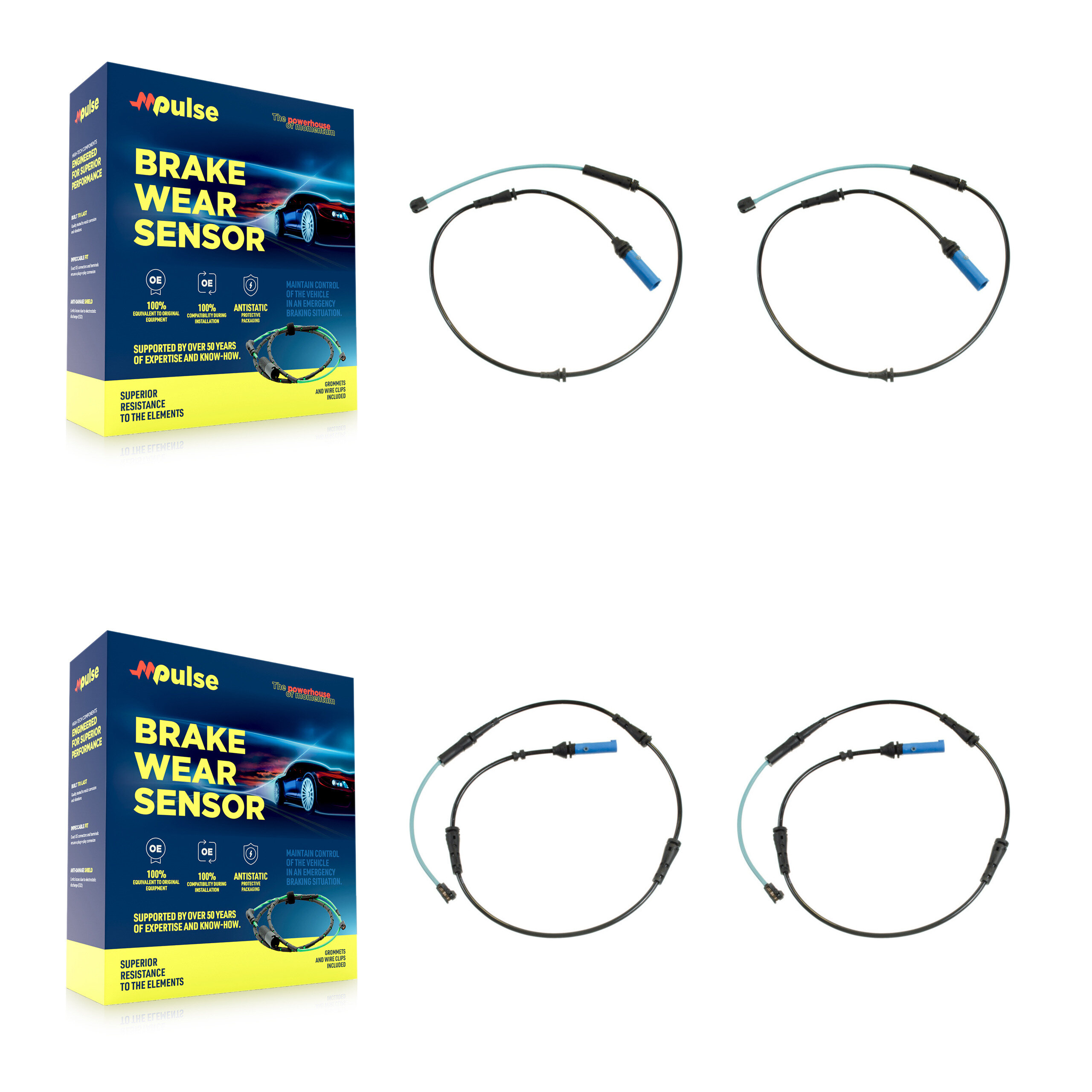 Mpulse - KSE-100225 - Front and Rear Disc Brake Pad Wear Sensor Kits
