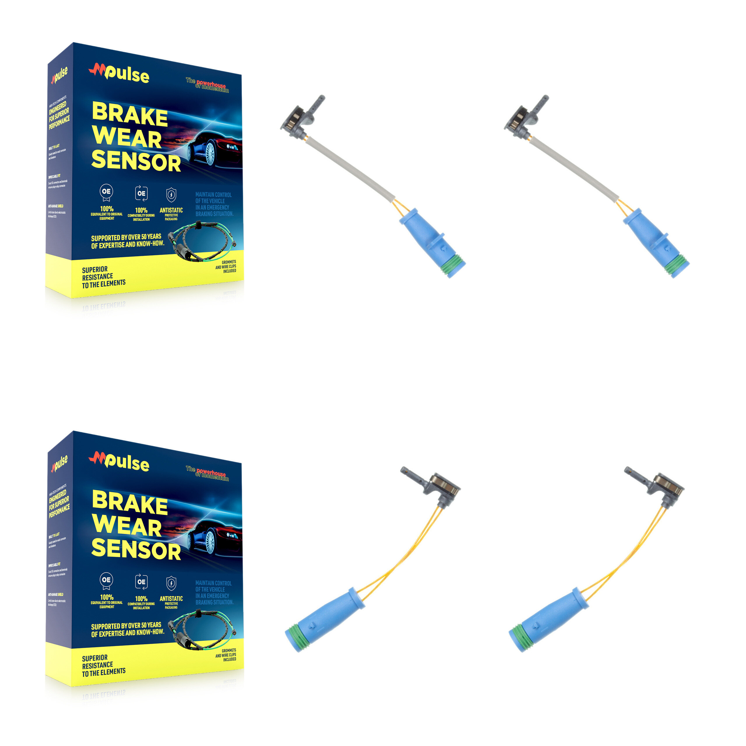 Mpulse - KSE-100227 - Front and Rear Disc Brake Pad Wear Sensor Kits