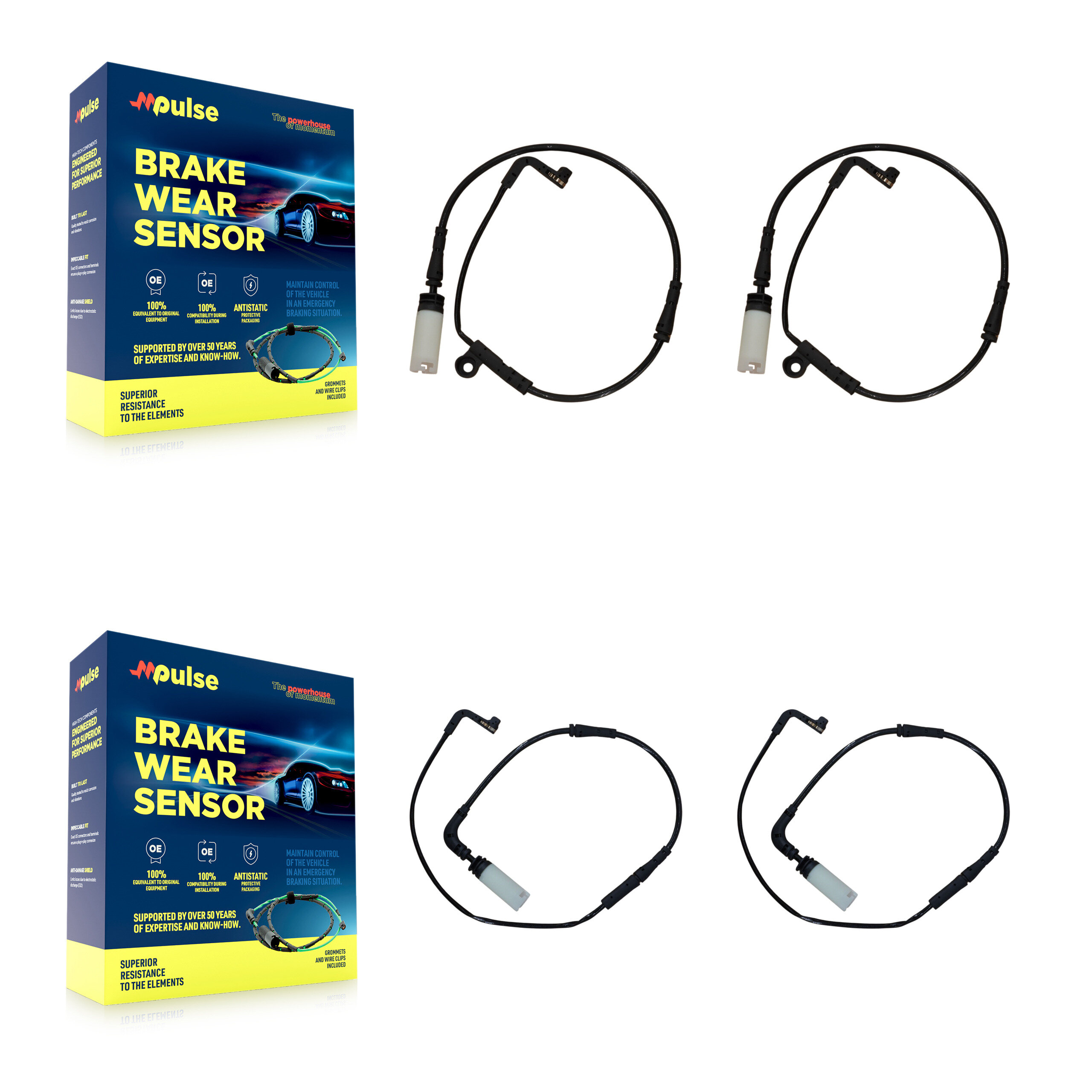 Mpulse - KSE-100230 - Front and Rear Disc Brake Pad Wear Sensor Kits