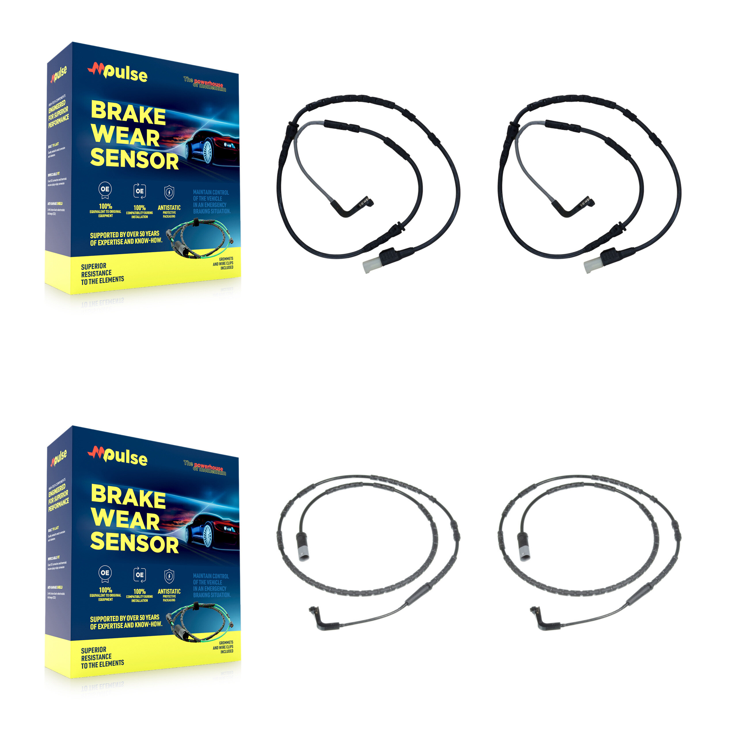 Mpulse - KSE-100231 - Front and Rear Disc Brake Pad Wear Sensor Kits