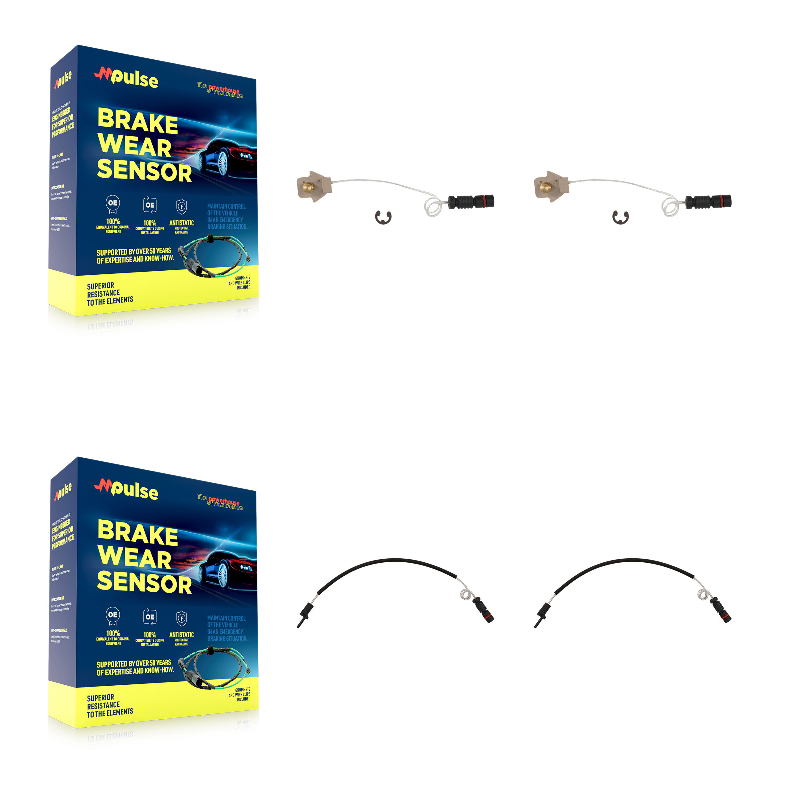 Mpulse - KSE-100233 - Front and Rear Disc Brake Pad Wear Sensor Kits