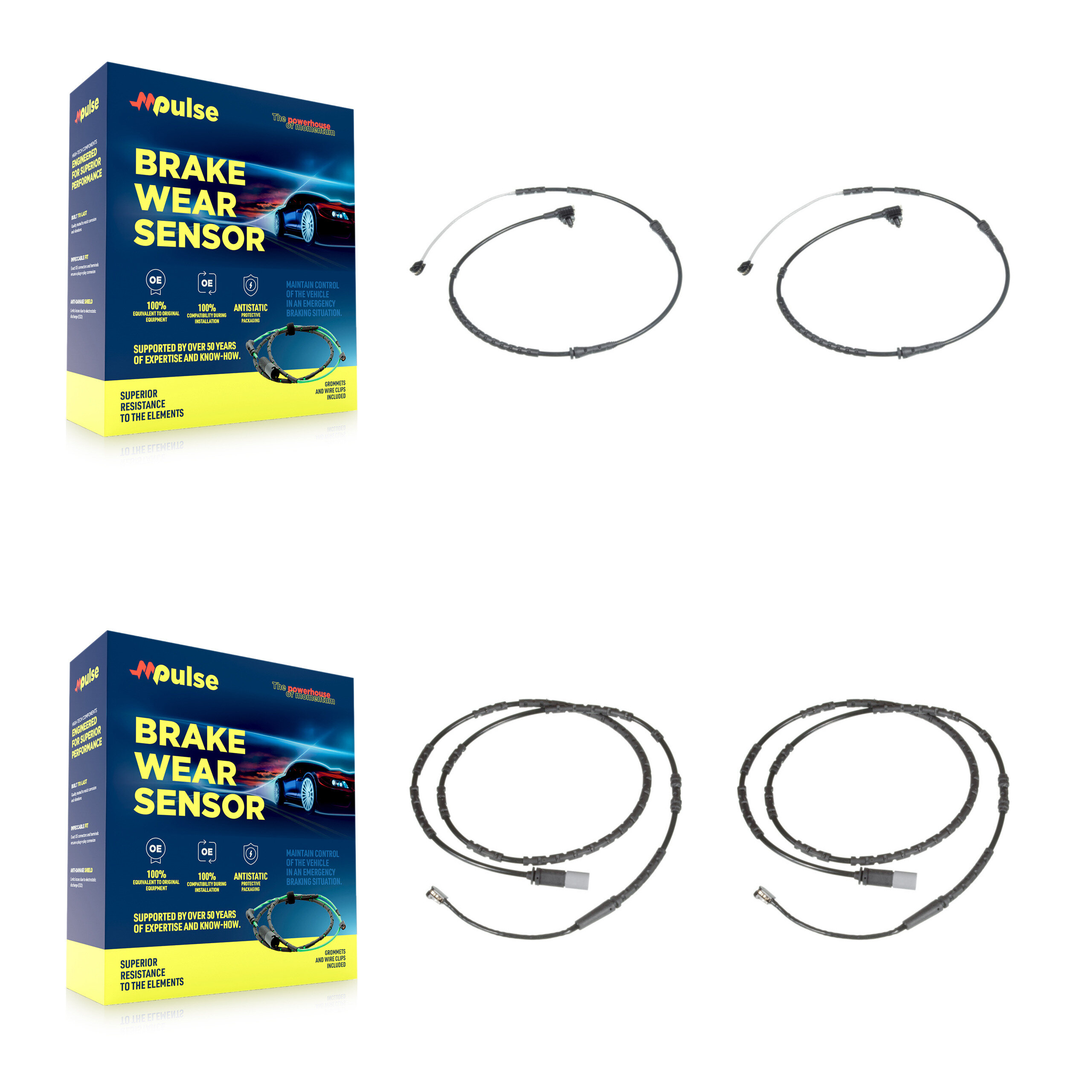 Mpulse - KSE-100235 - Front and Rear Disc Brake Pad Wear Sensor Kits