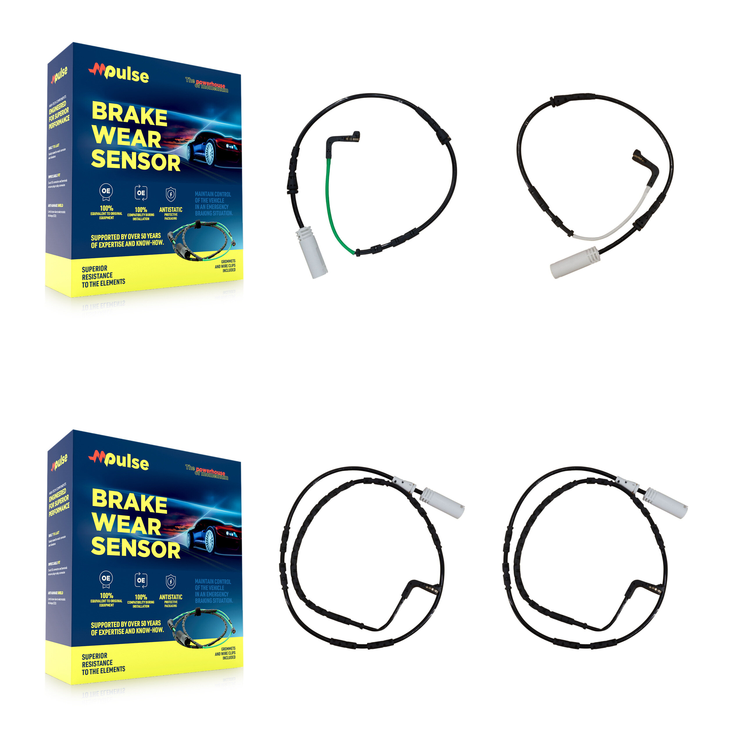 Mpulse - KSE-100364 - Front and Rear Disc Brake Pad Wear Sensor Kits