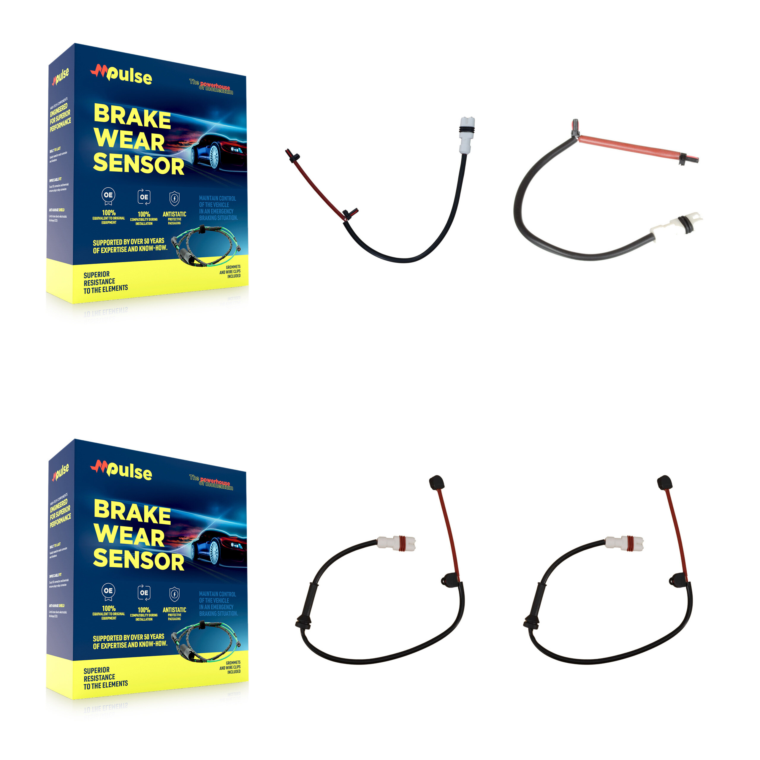Mpulse - KSE-100370 - Front and Rear Disc Brake Pad Wear Sensor Kits