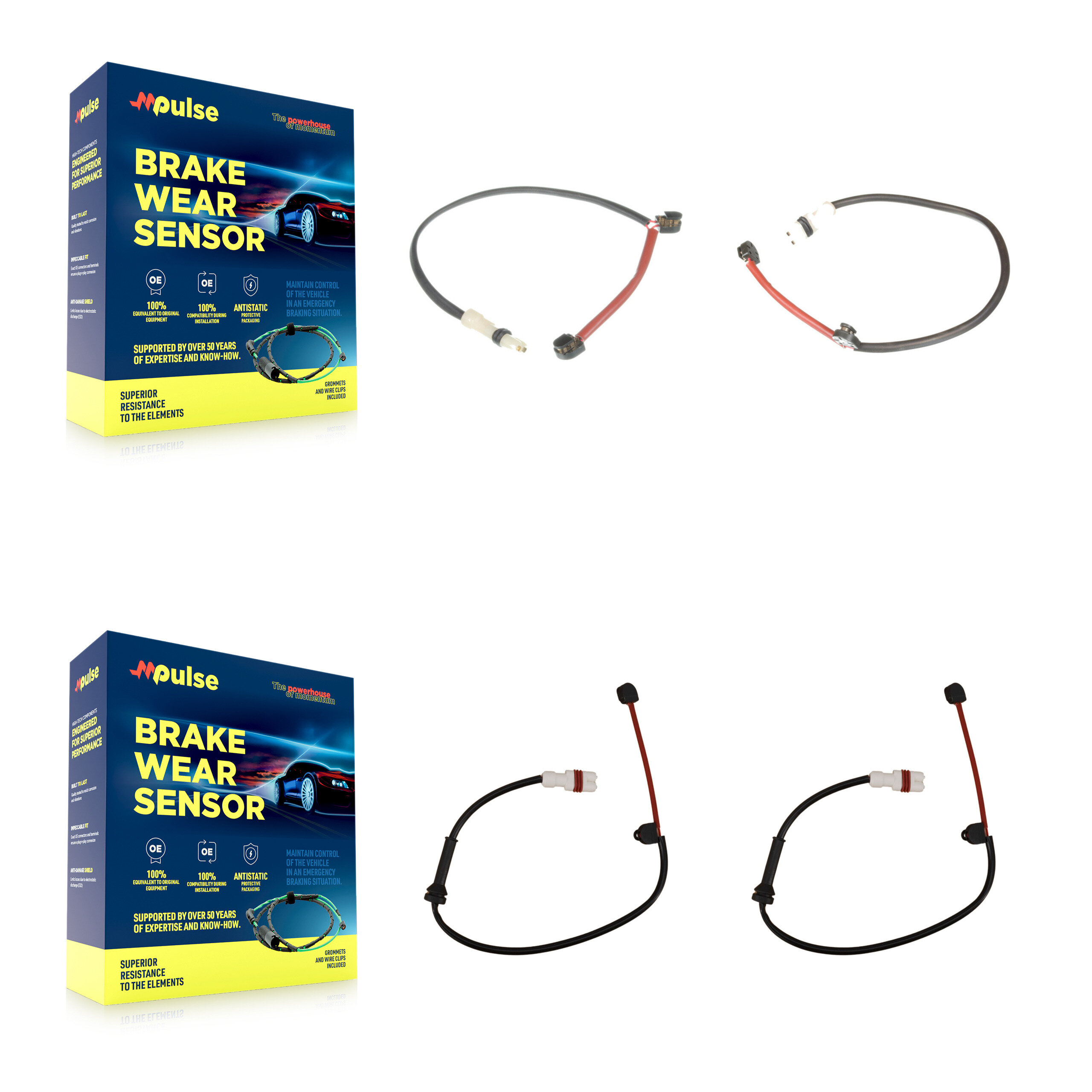 Mpulse - KSE-100371 - Front and Rear Disc Brake Pad Wear Sensor Kits