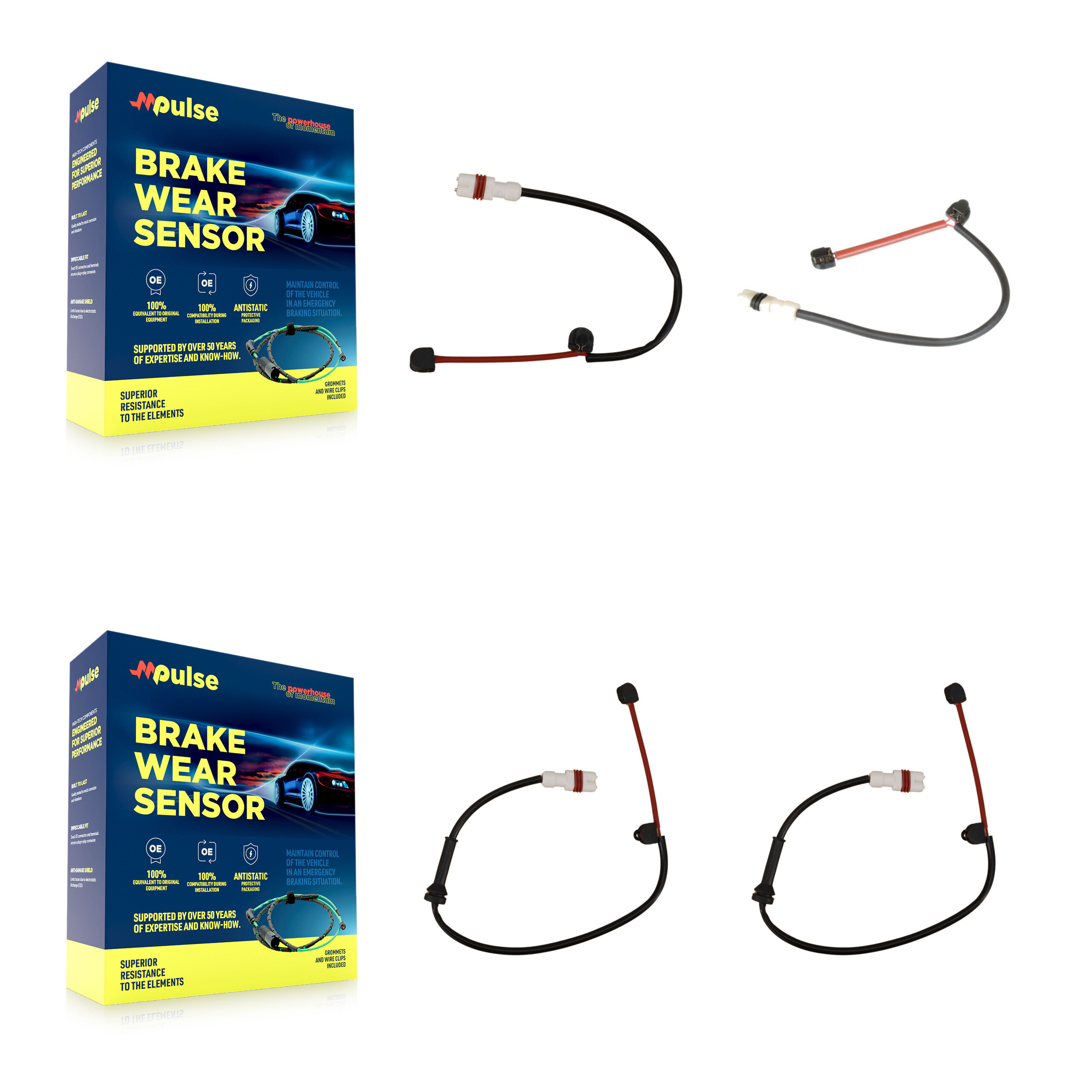 Mpulse - KSE-100372 - Front and Rear Disc Brake Pad Wear Sensor Kits