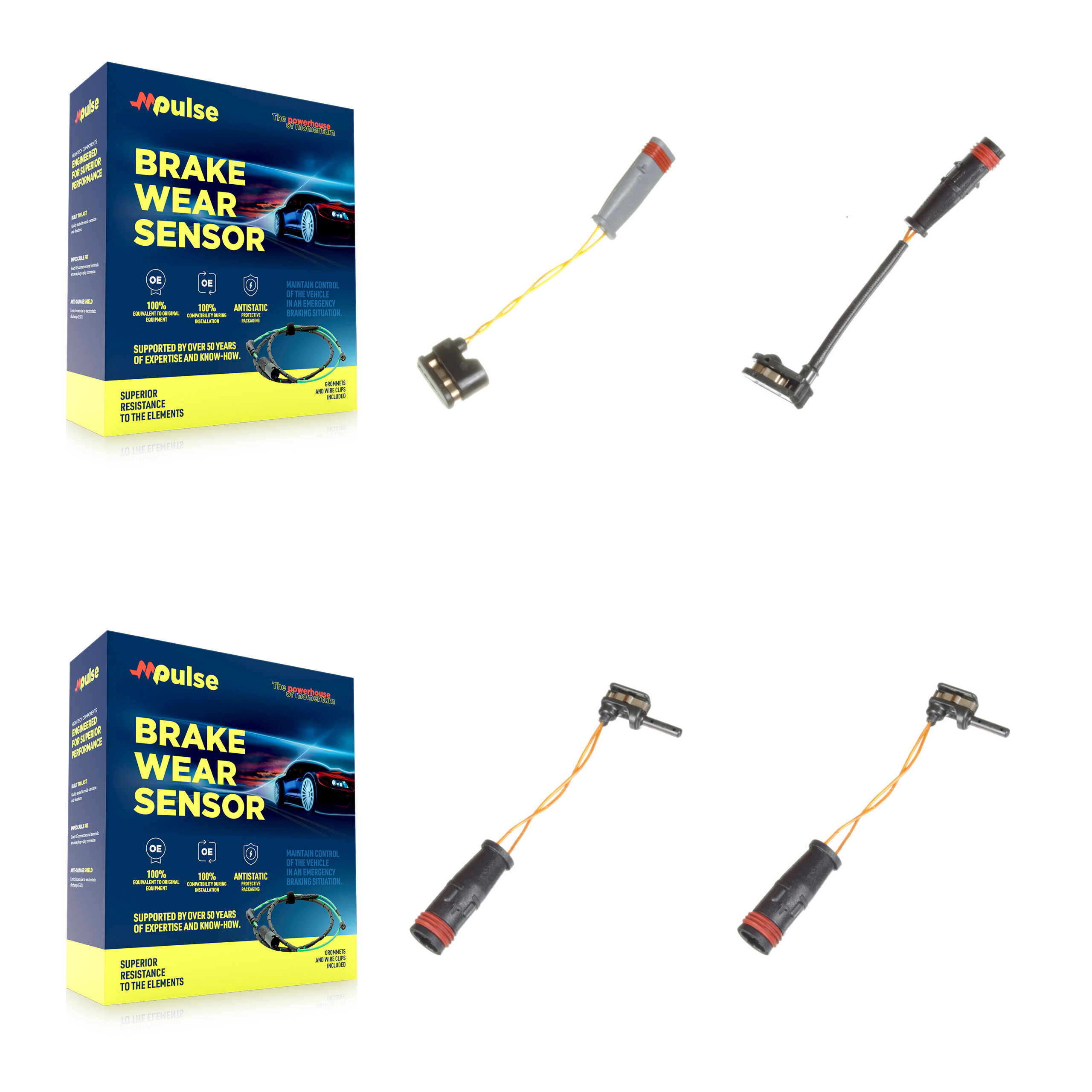 Mpulse - KSE-100394 - Front and Rear Disc Brake Pad Wear Sensor Kits
