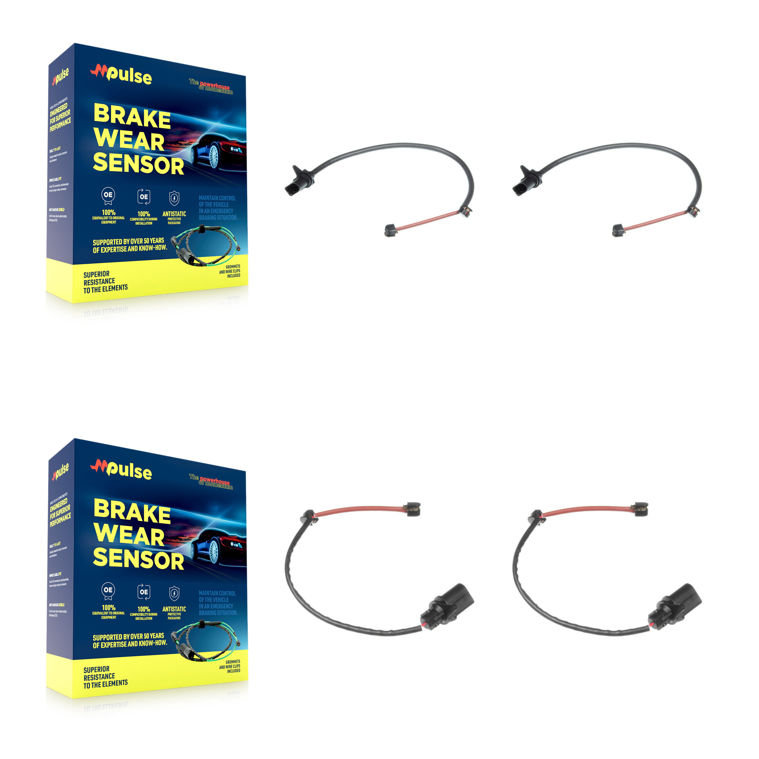 Mpulse - KSE-100400 - Front and Rear Disc Brake Pad Wear Sensor Kits