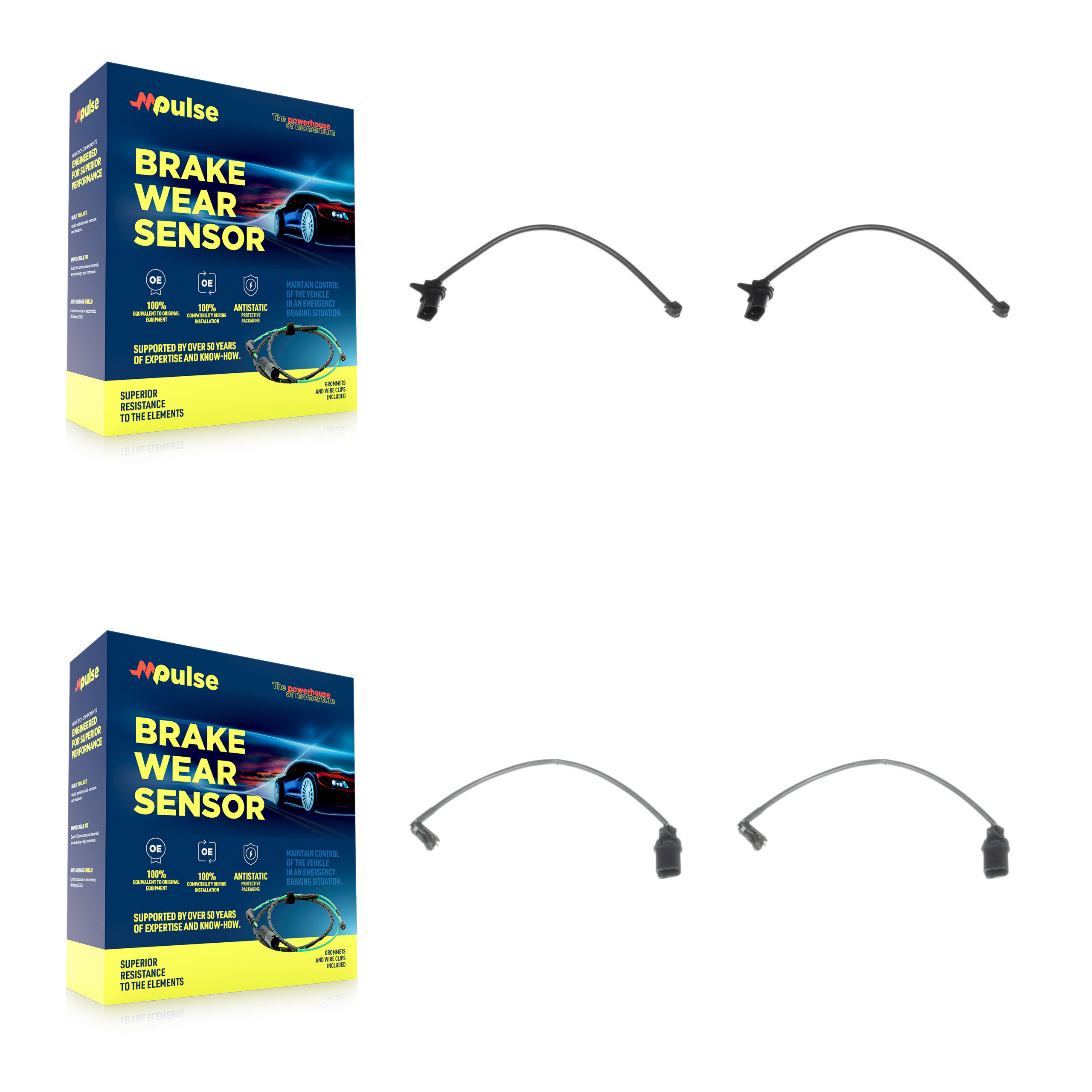 Mpulse - KSE-100402 - Front and Rear Disc Brake Pad Wear Sensor Kits