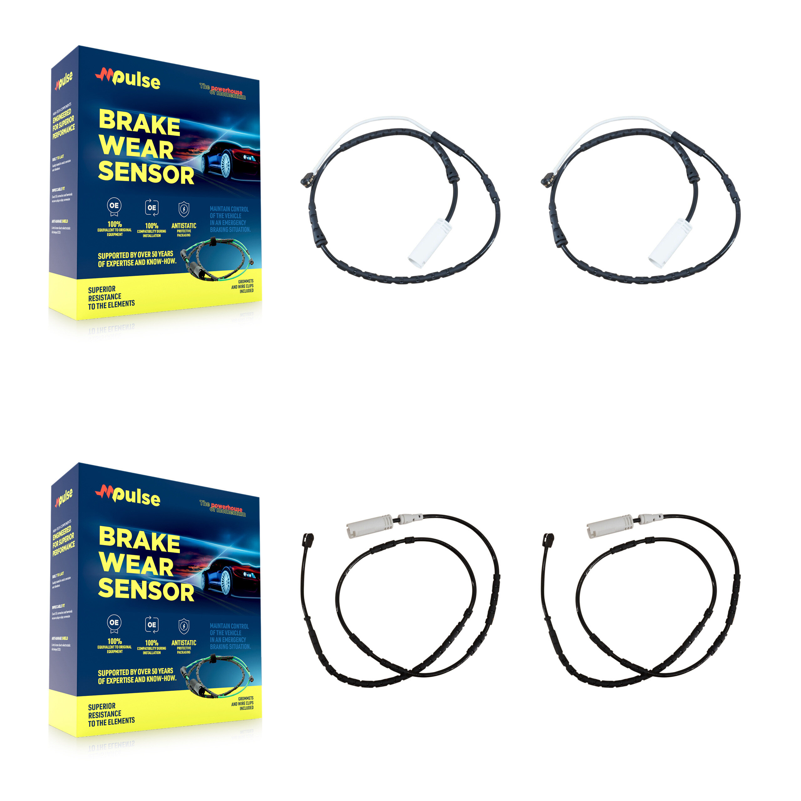 Mpulse - KSE-100419 - Front and Rear Disc Brake Pad Wear Sensor Kits