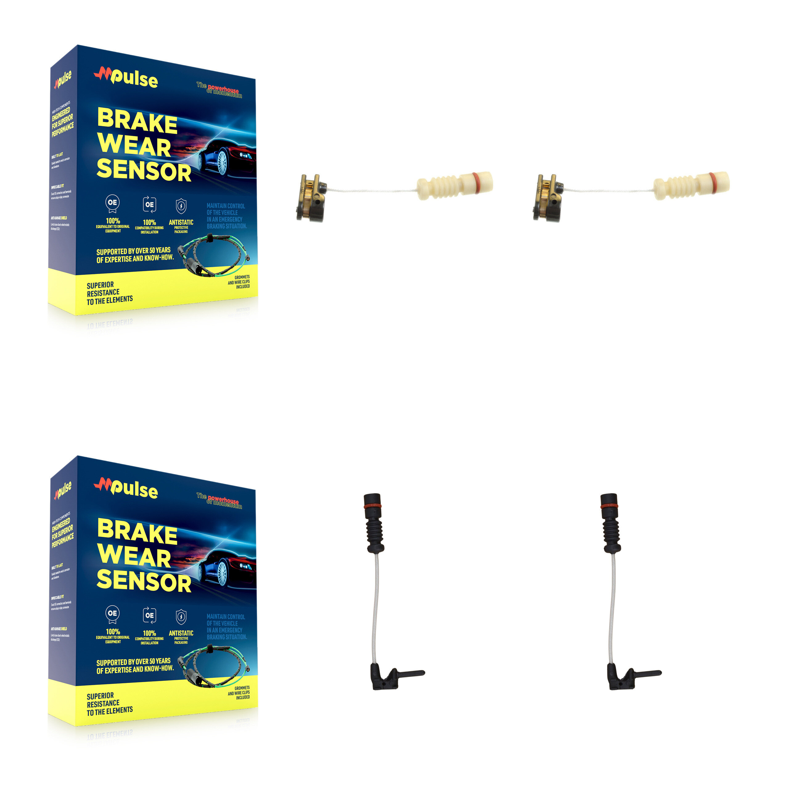 Mpulse - KSE-100422 - Front and Rear Disc Brake Pad Wear Sensor Kits