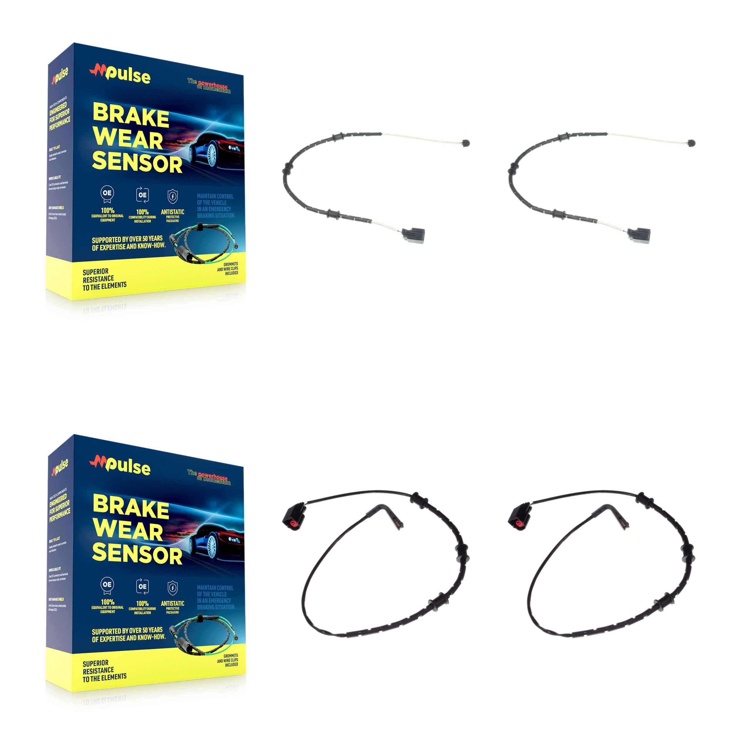 Mpulse - KSE-100429 - Front and Rear Disc Brake Pad Wear Sensor Kits