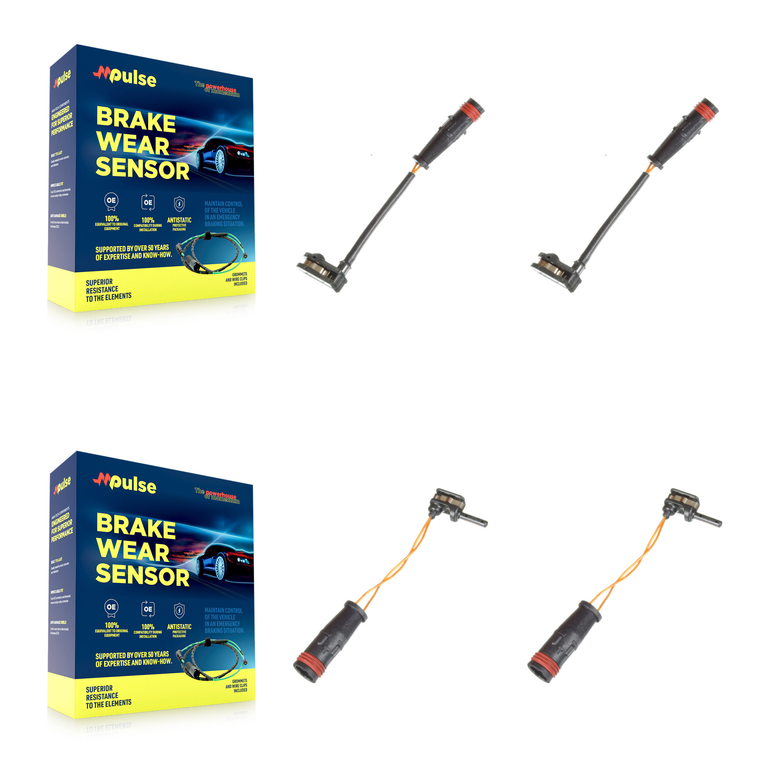 Mpulse - KSE-100439 - Front and Rear Disc Brake Pad Wear Sensor Kits