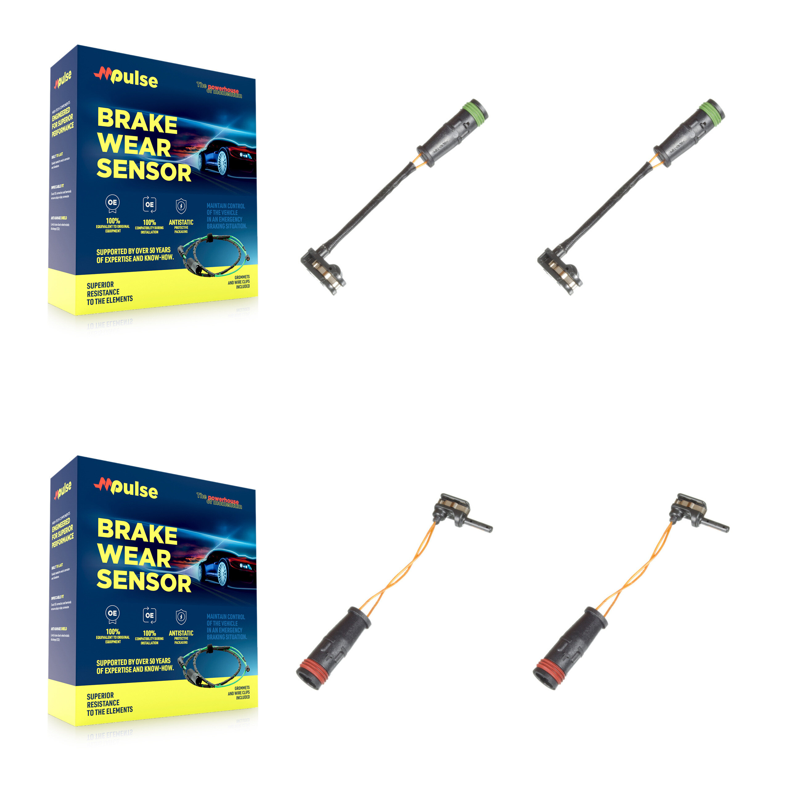 Mpulse - KSE-100440 - Front and Rear Disc Brake Pad Wear Sensor Kits