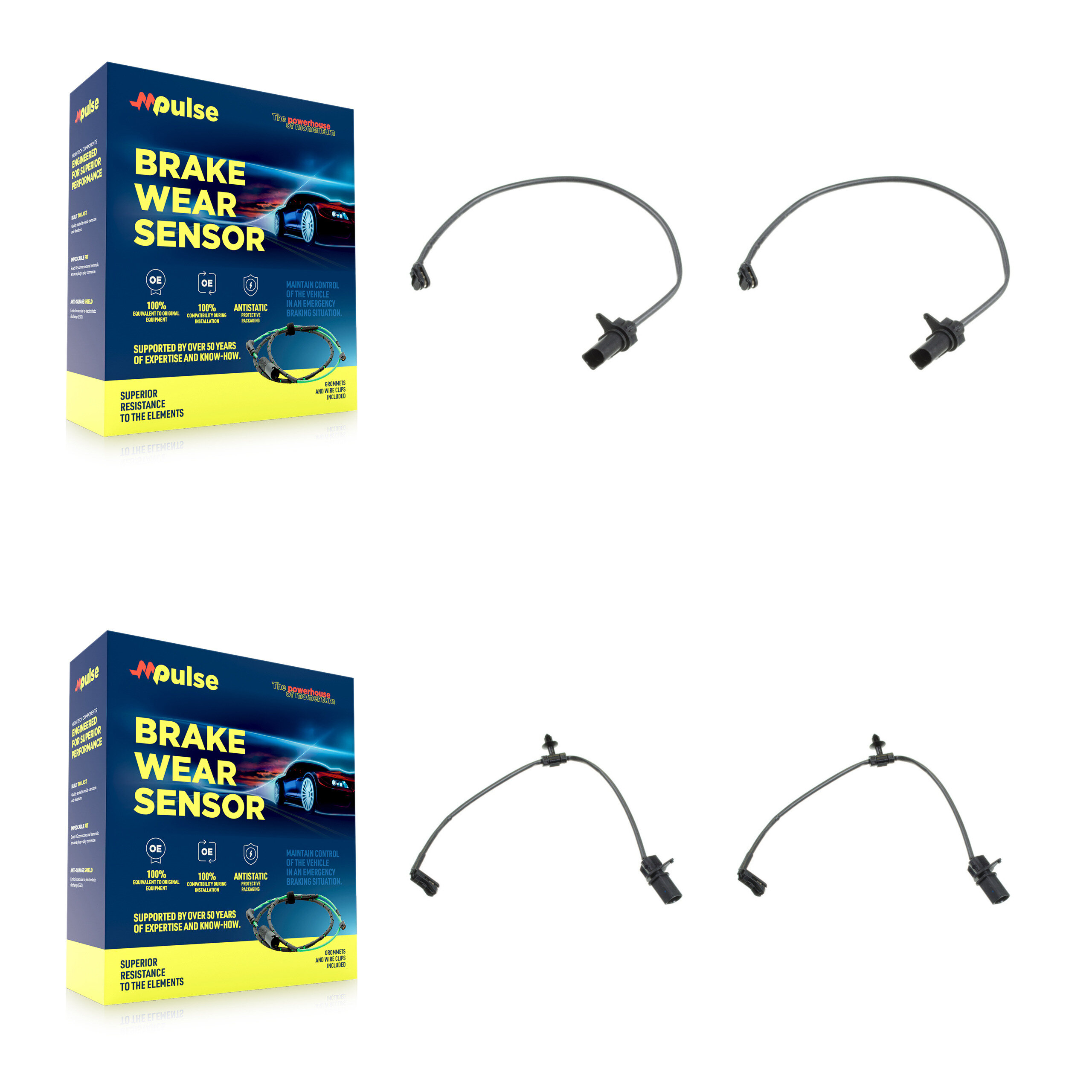 Mpulse - KSE-100443 - Front and Rear Disc Brake Pad Wear Sensor Kits
