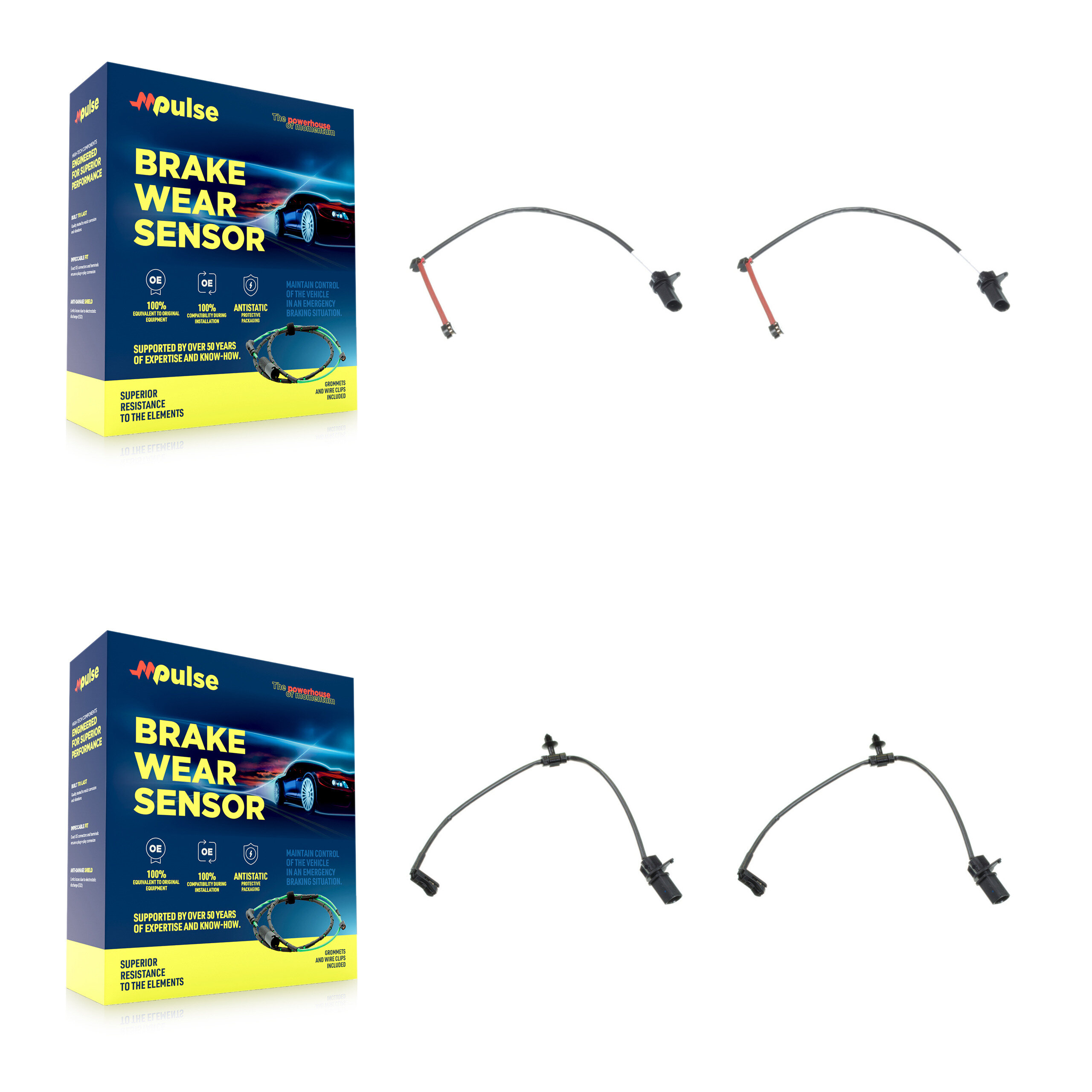Mpulse - KSE-100444 - Front and Rear Disc Brake Pad Wear Sensor Kits