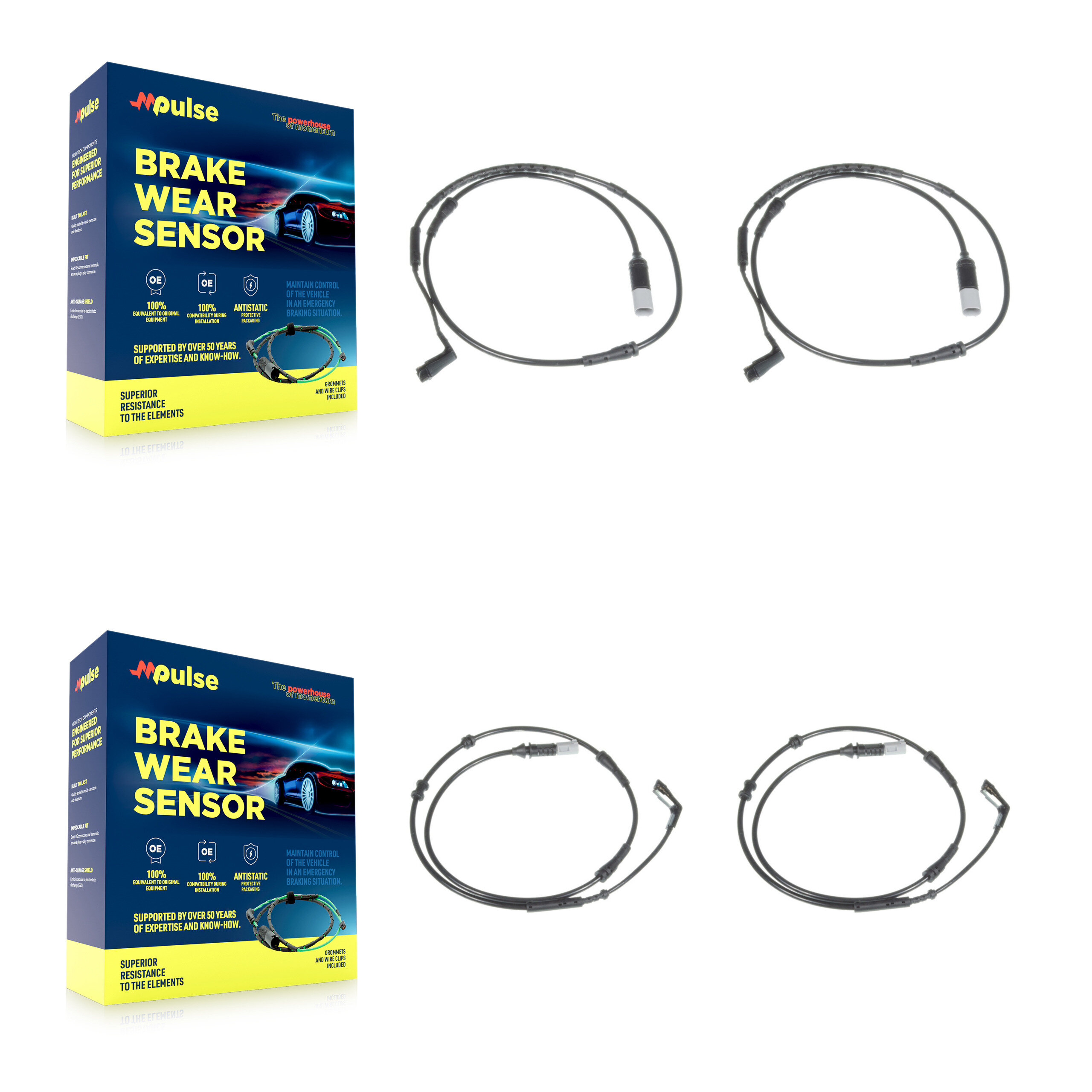 Mpulse - KSE-100448 - Front and Rear Disc Brake Pad Wear Sensor Kits