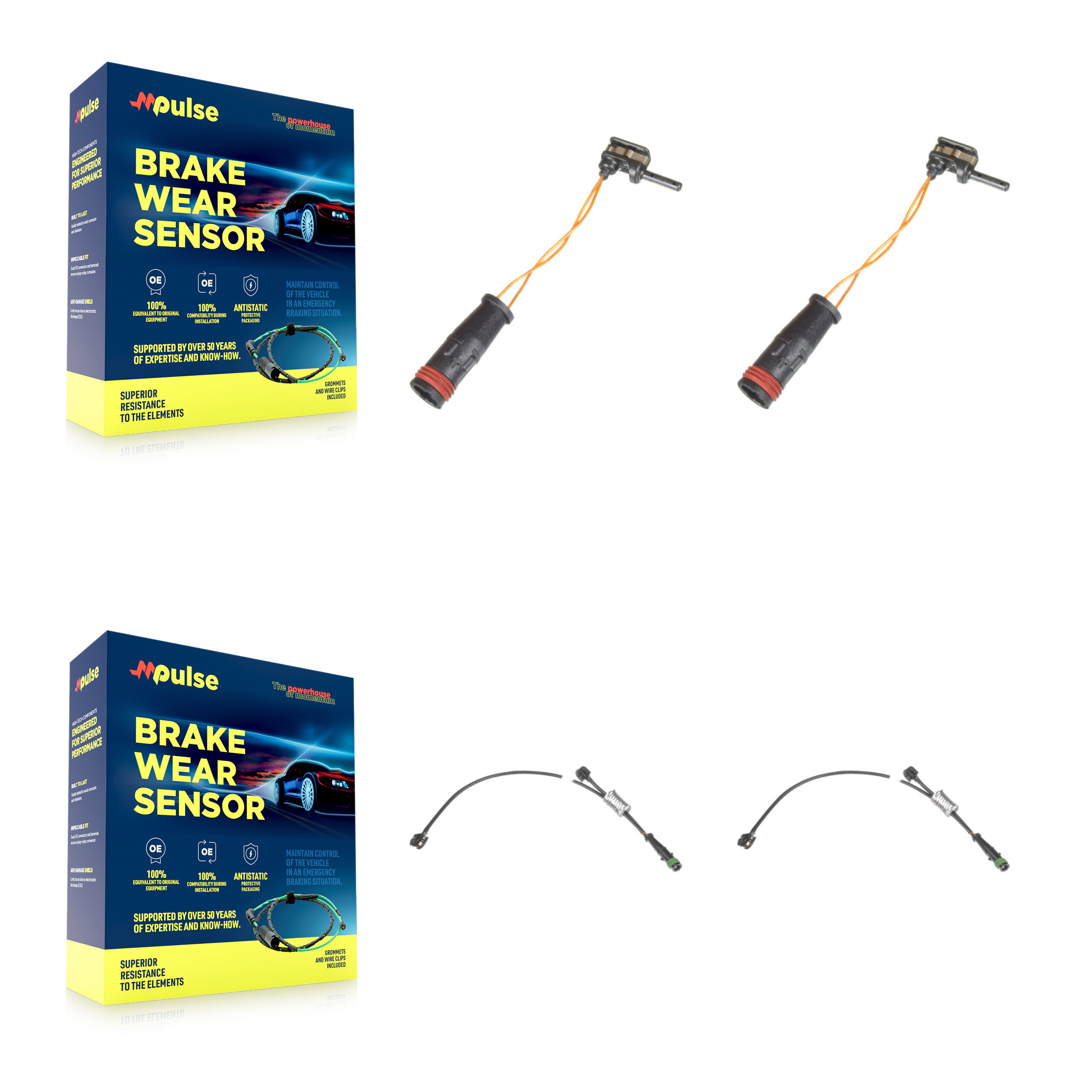 Mpulse - KSE-100472 - Front and Rear Disc Brake Pad Wear Sensor Kits