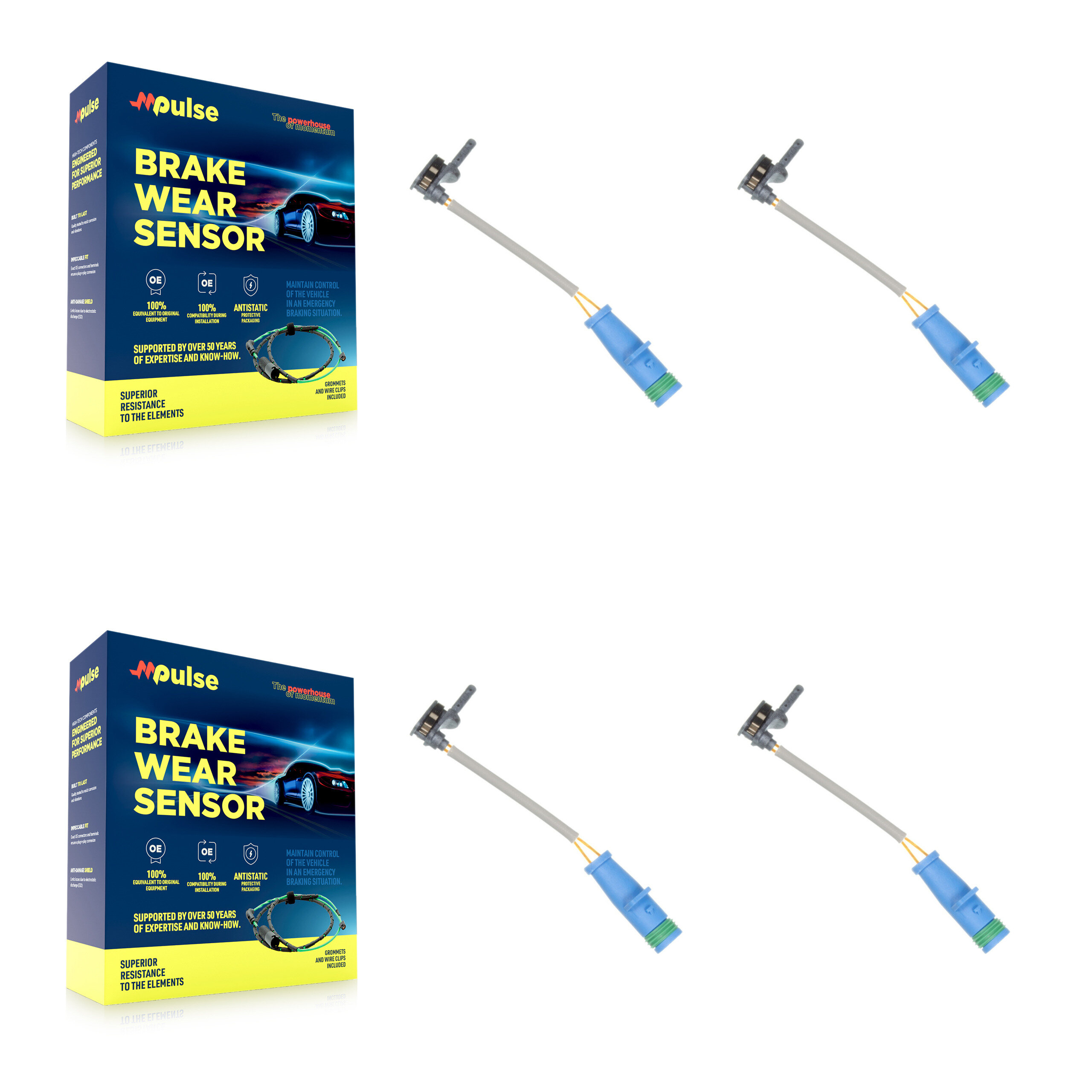 Mpulse - KSE-100476 - Front and Rear Disc Brake Pad Wear Sensor Kits