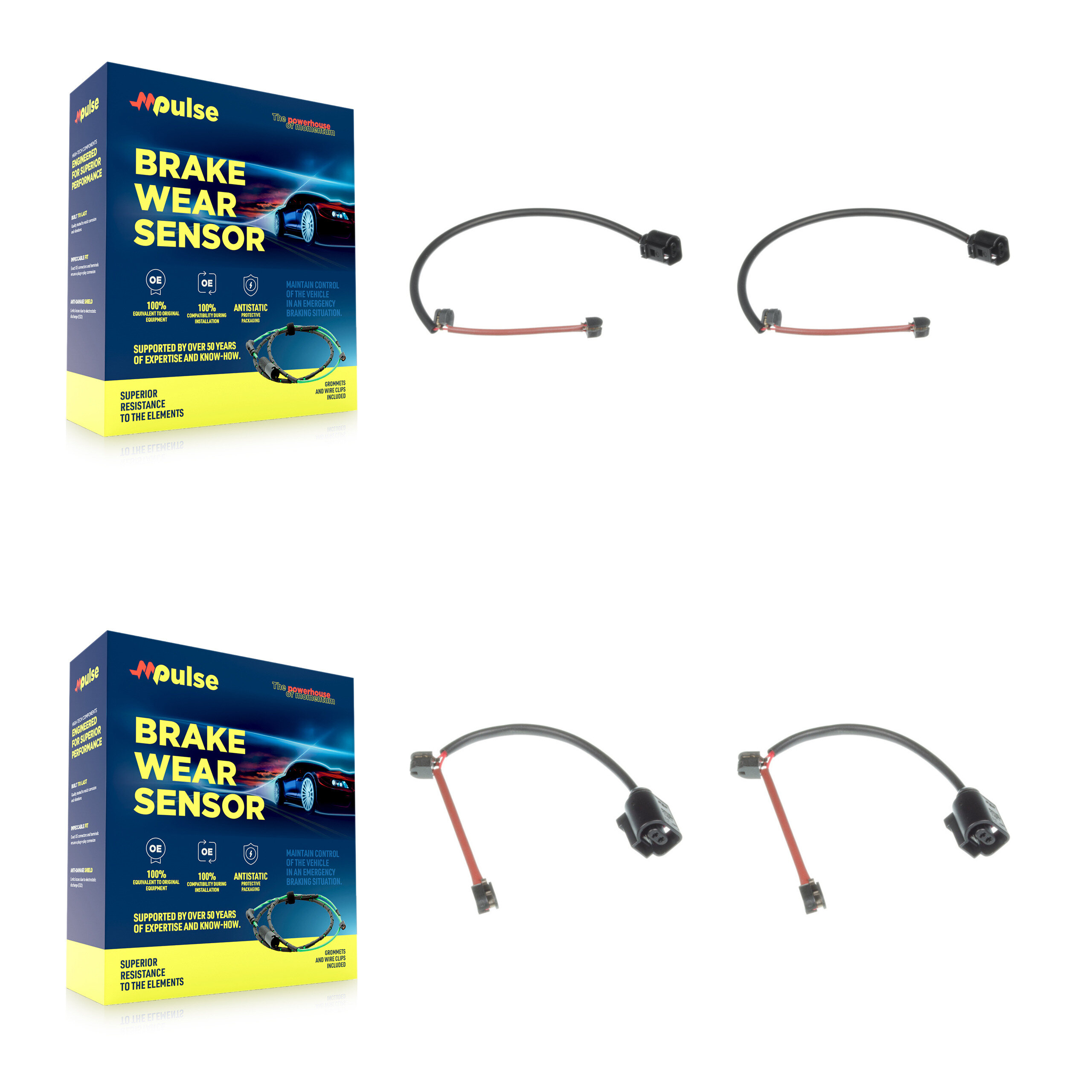 Mpulse - KSE-100486 - Front and Rear Disc Brake Pad Wear Sensor Kits