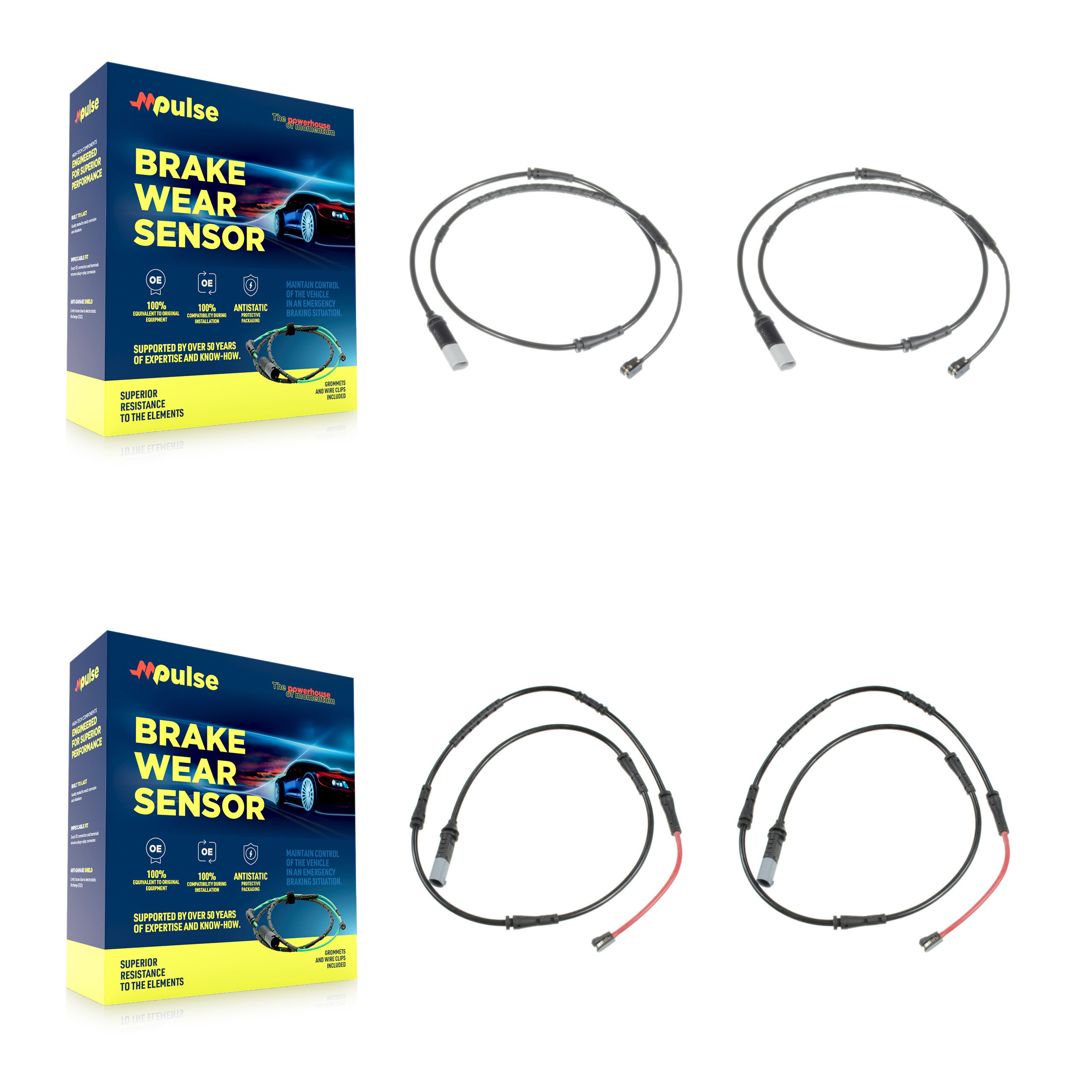 Mpulse - KSE-100510 - Front and Rear Disc Brake Pad Wear Sensor Kits