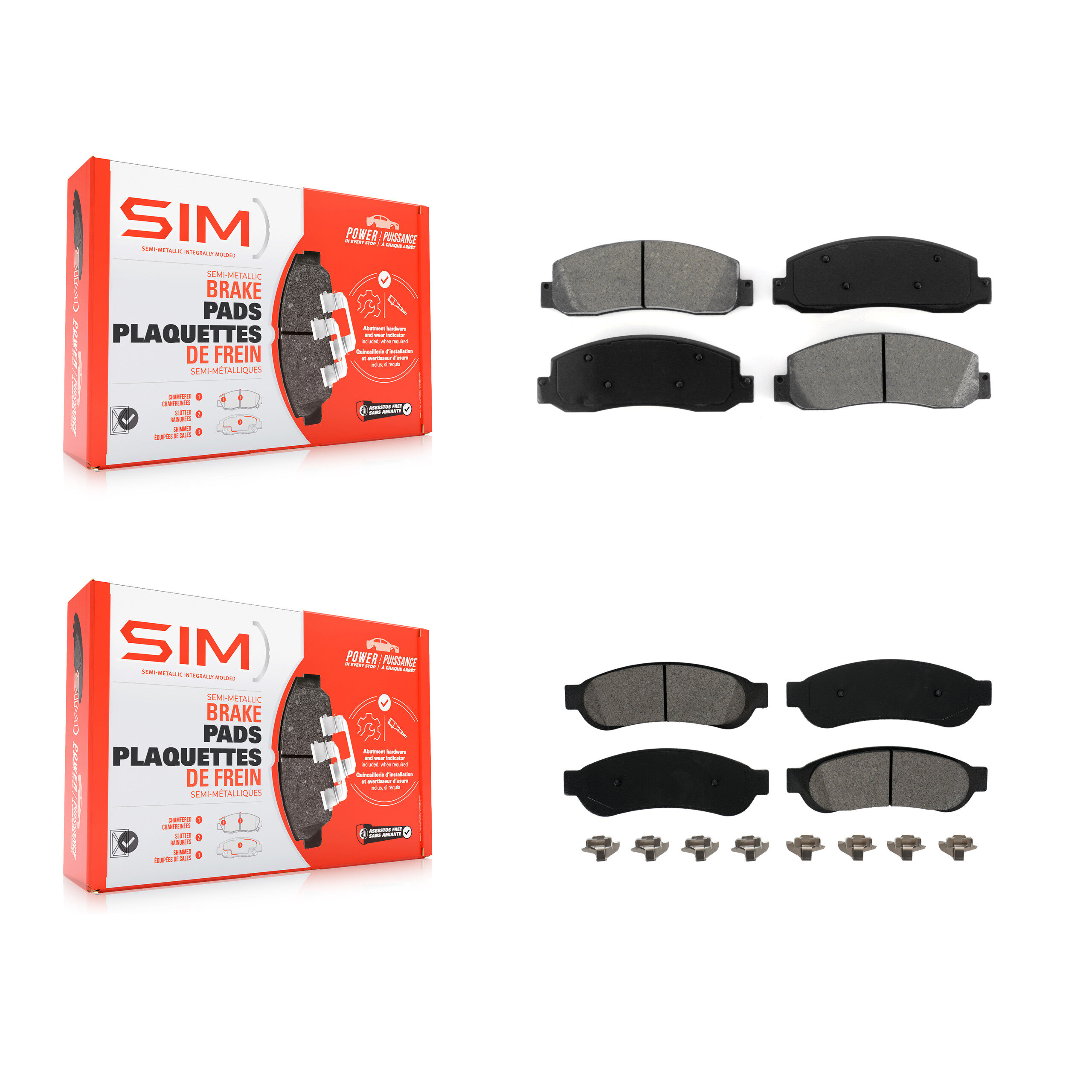 SIM KSM-100036 Disc Brake Pad for 2005-2007 Ford F-350 Super Duty - Front and Rear