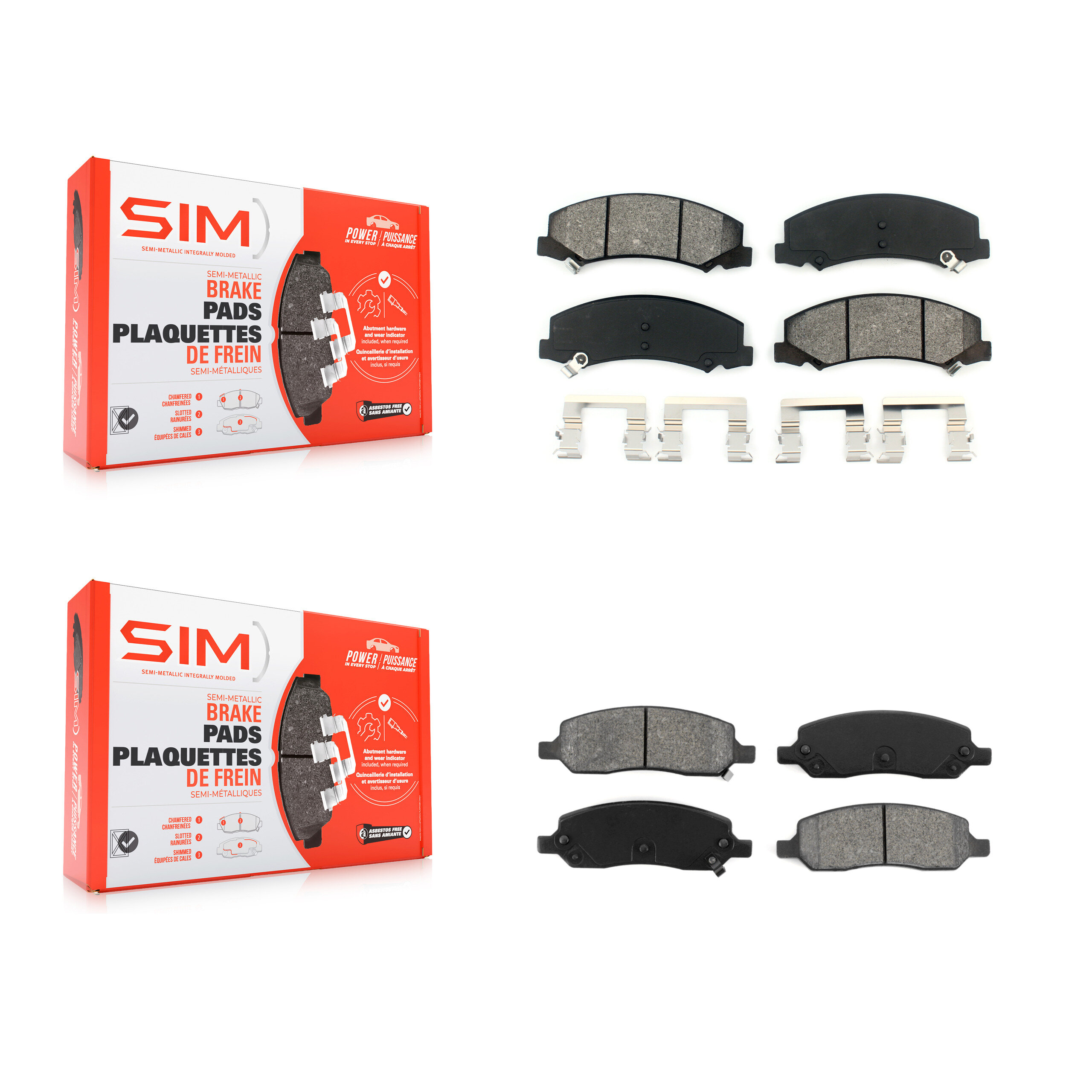SIM - KSM-100069 - Front and Rear Disc Brake Pad Kits