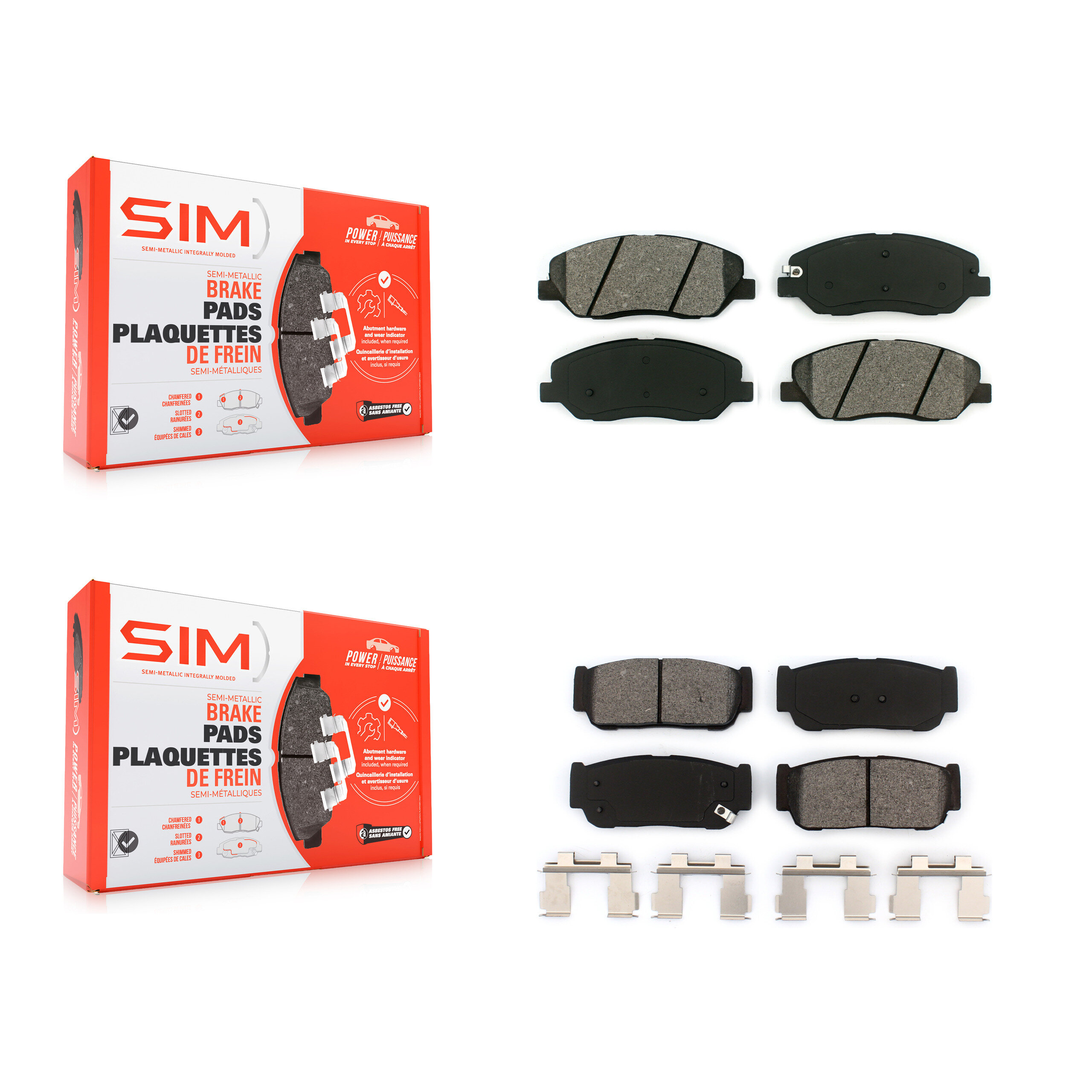 SIM - KSM-100083 - Front and Rear Disc Brake Pad Kits