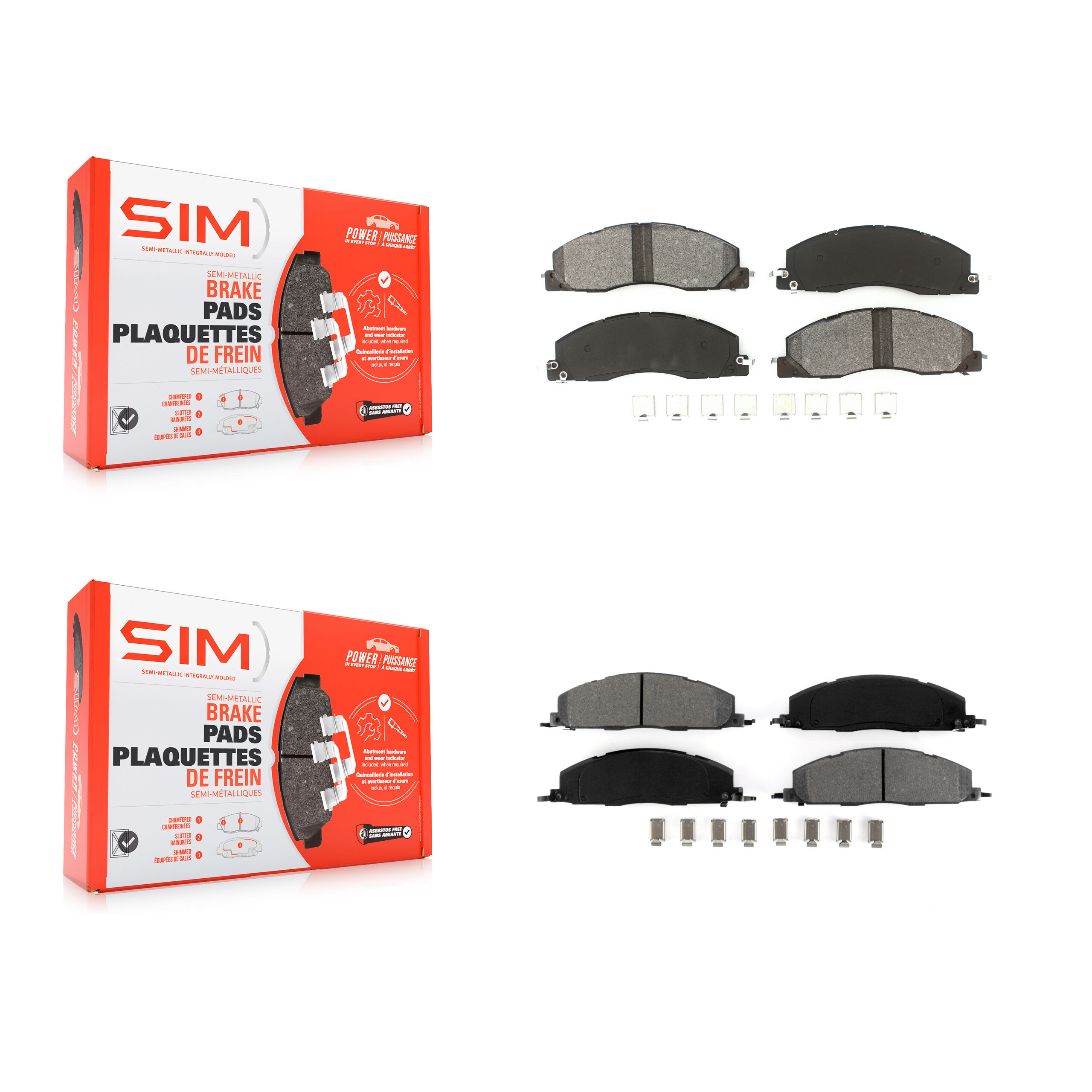 SIM - KSM-100152 - Front and Rear Disc Brake Pad Kits