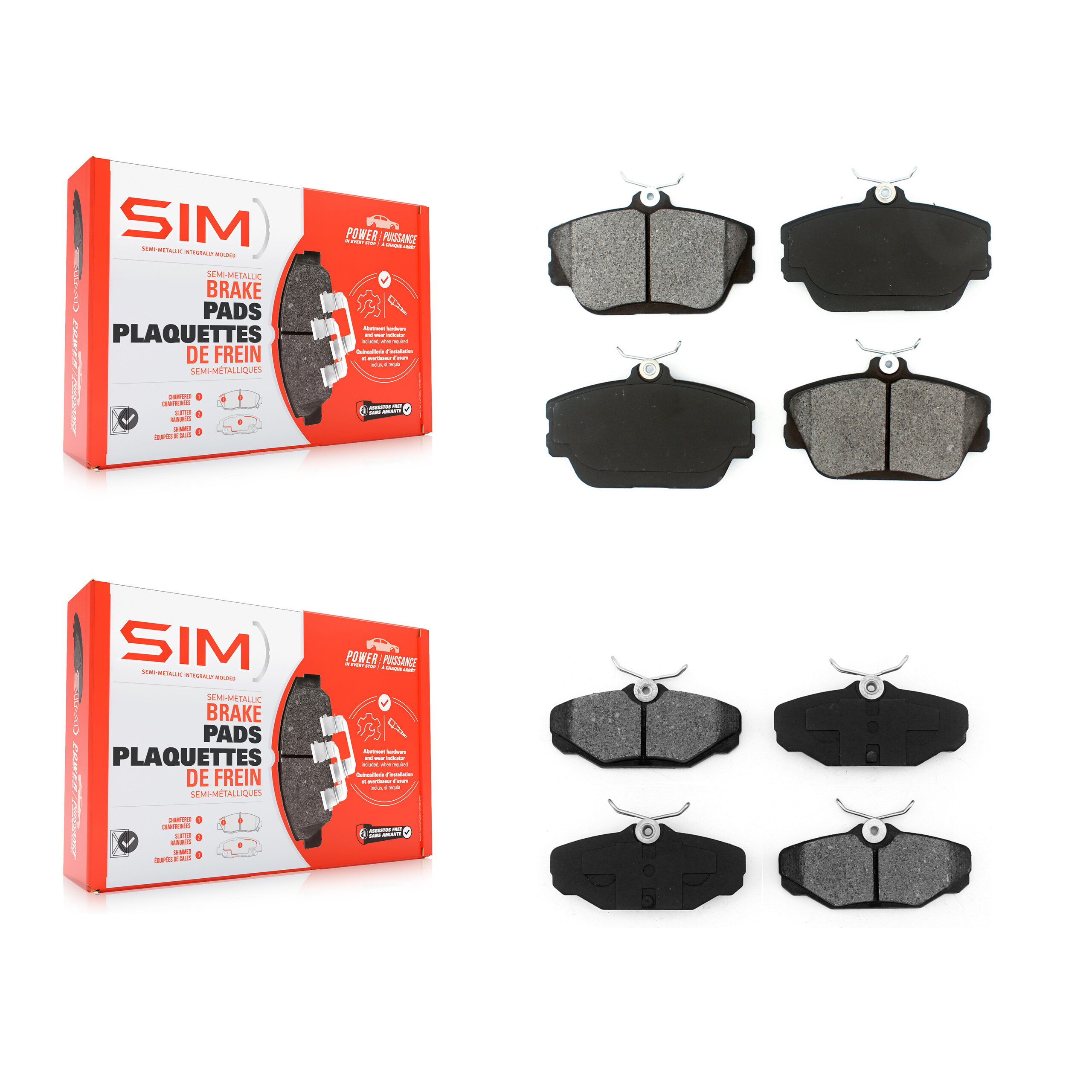SIM - KSM-100270 - Front and Rear Disc Brake Pad Kits