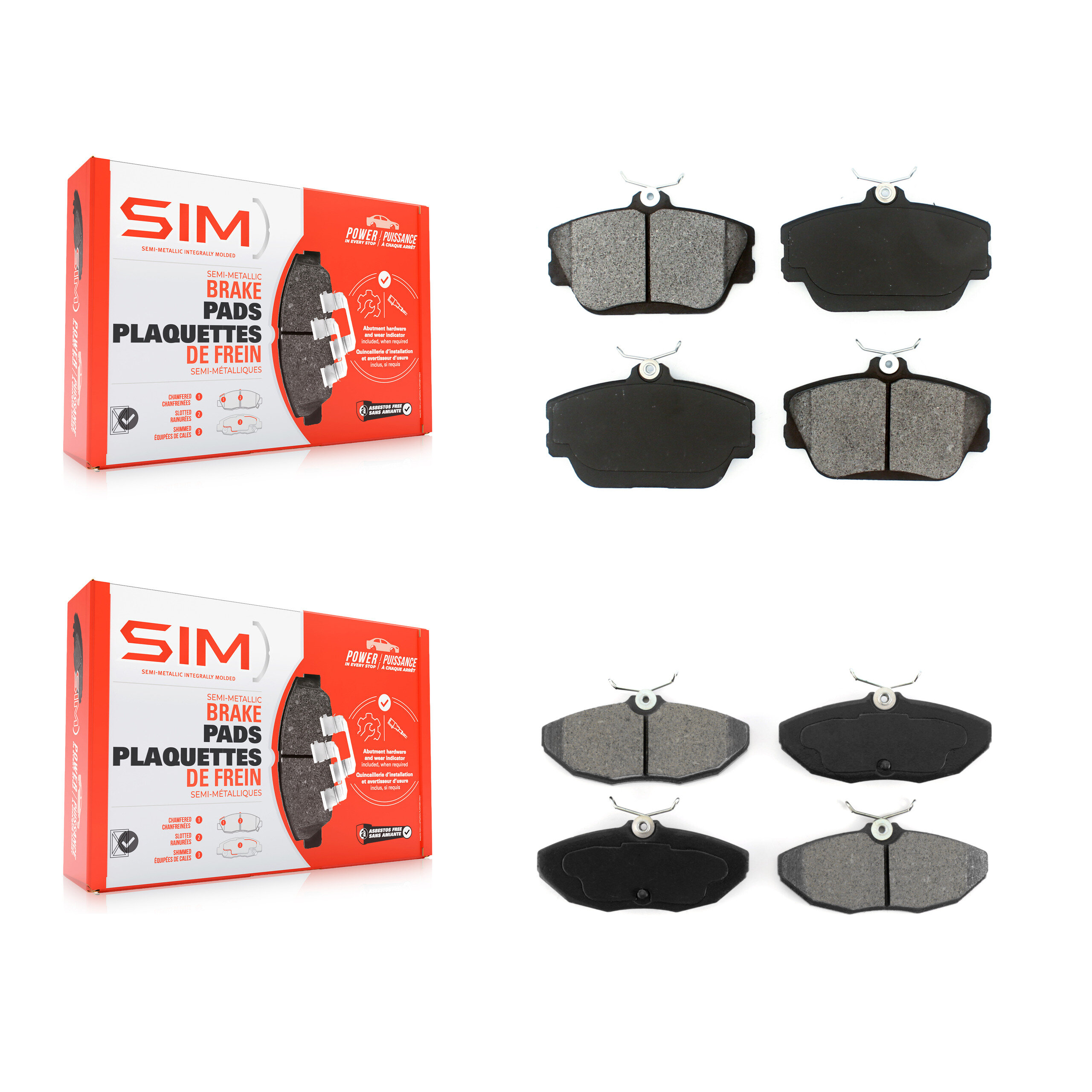 SIM - KSM-100271 - Front and Rear Disc Brake Pad Kits