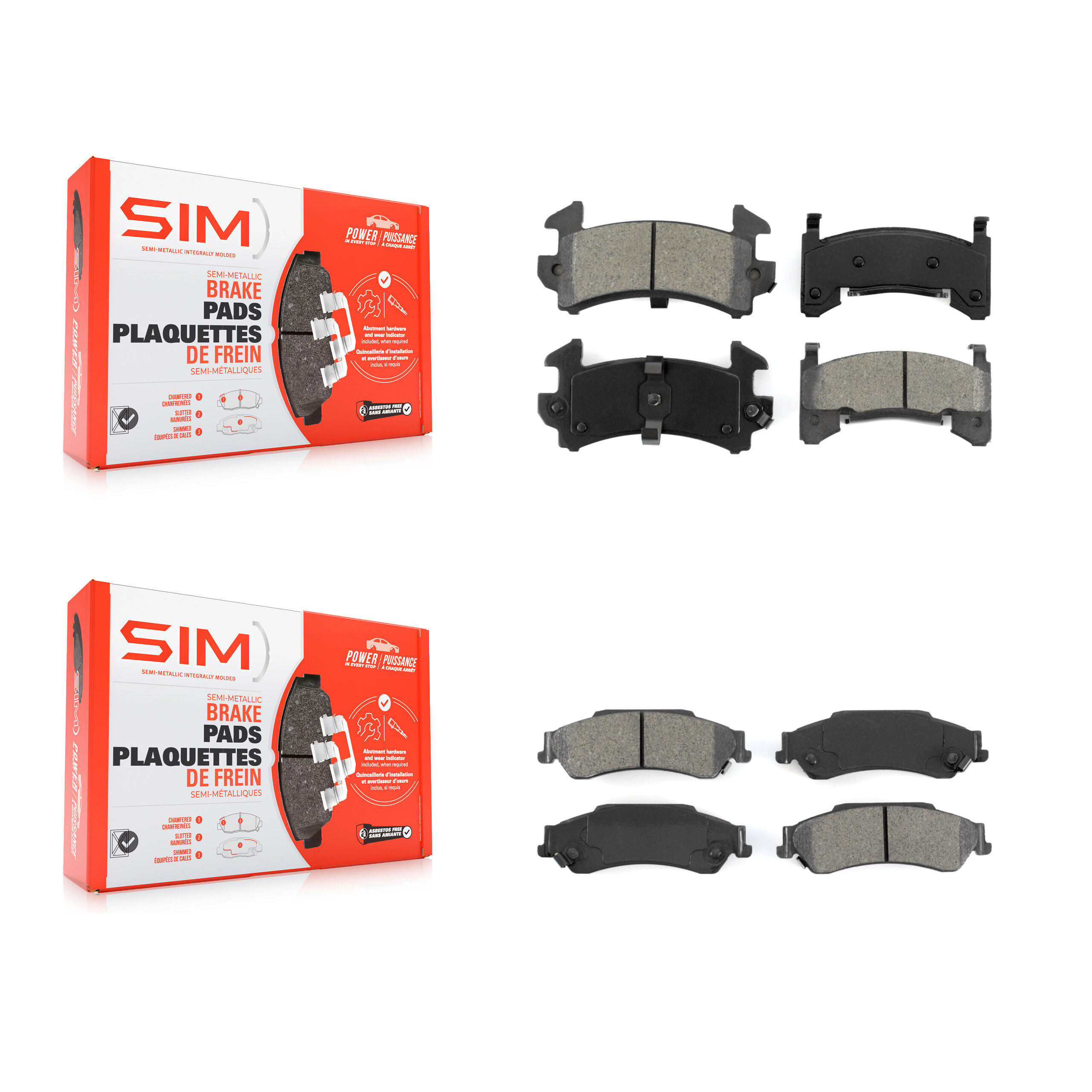 冷凍RF10 SS10 S10 SM10 M10 ML20 Front Rear Semi-Metallic Brake Pads Kit For 2003-2003