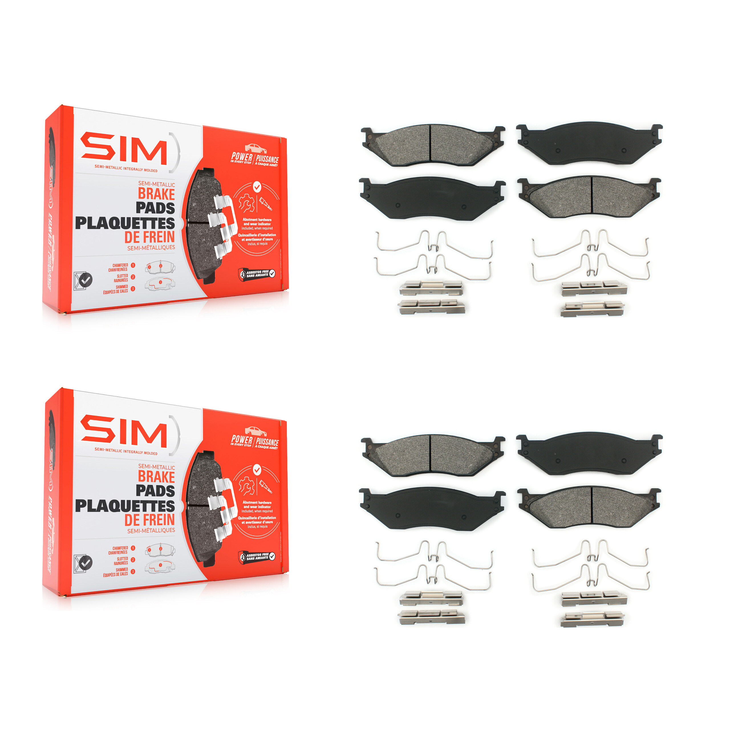 SIM - KSM-100545 - Front and Rear Disc Brake Pad Kits