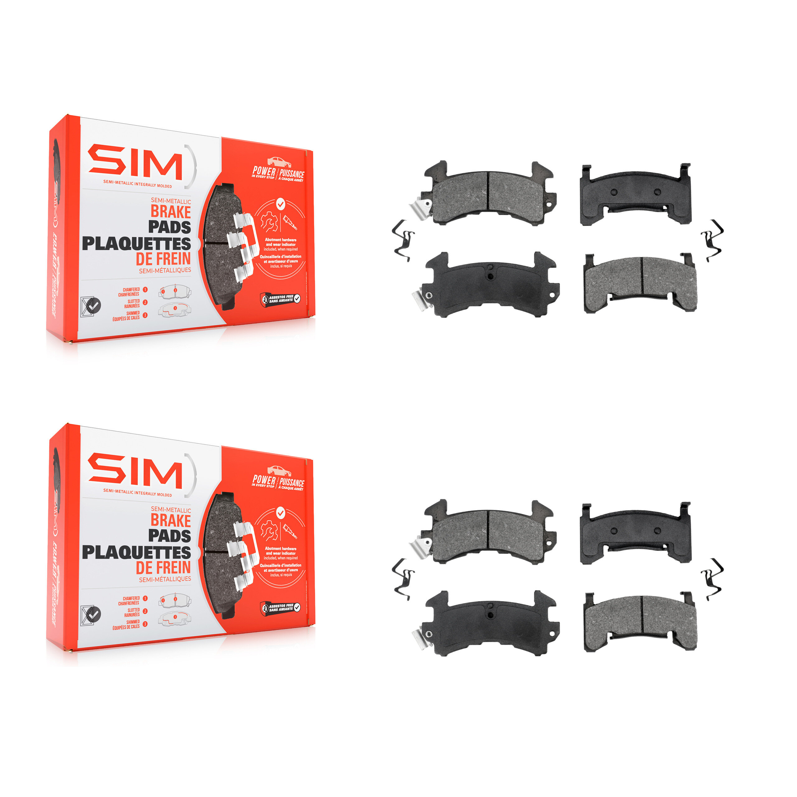 SIM - KSM-100549 - Front and Rear Disc Brake Pad Kits