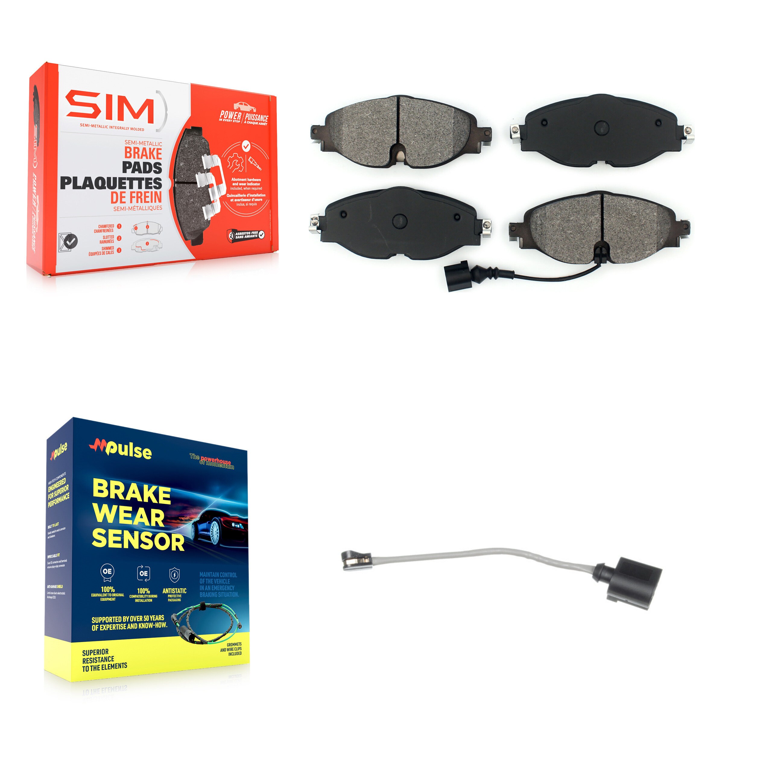 SIM - KSW-100290 - Front Disc Brake Pad Kits
