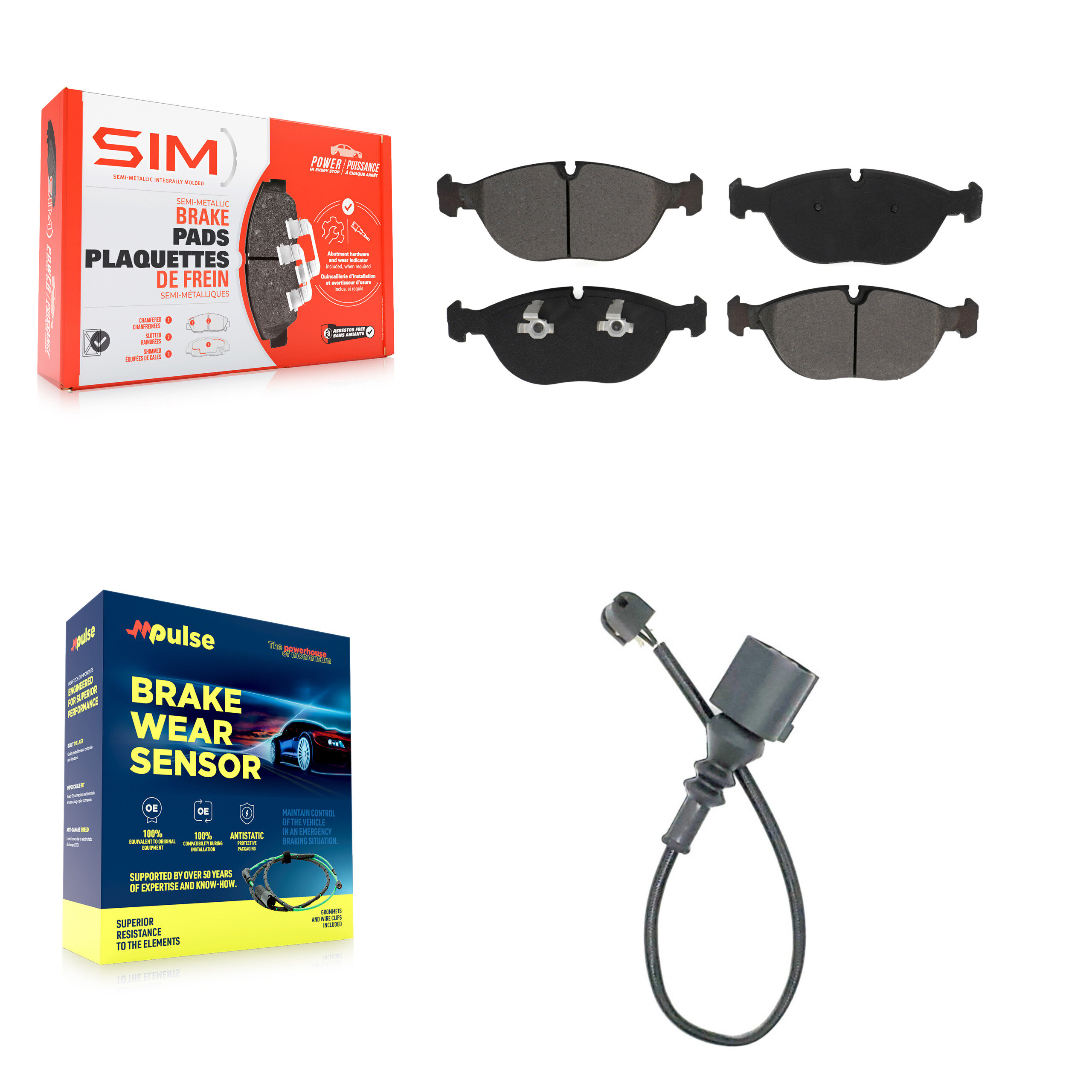 SIM - KSW-100303 - Front Disc Brake Pad Kits