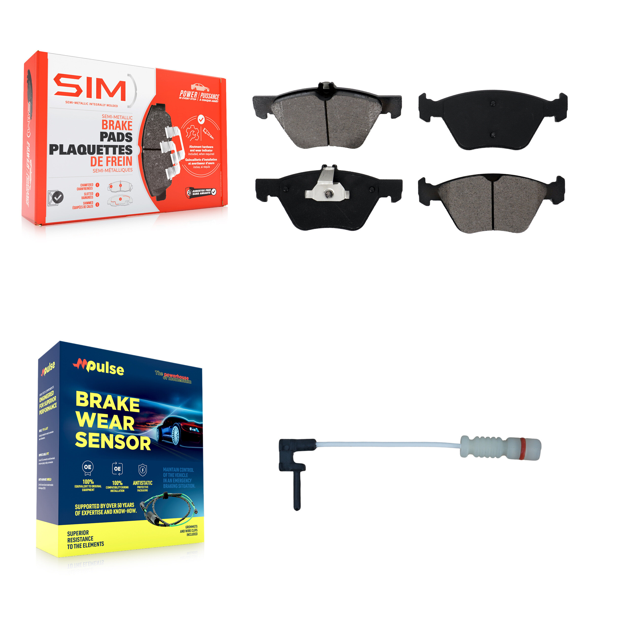 SIM - KSW-100309 - Front Disc Brake Pad Kits