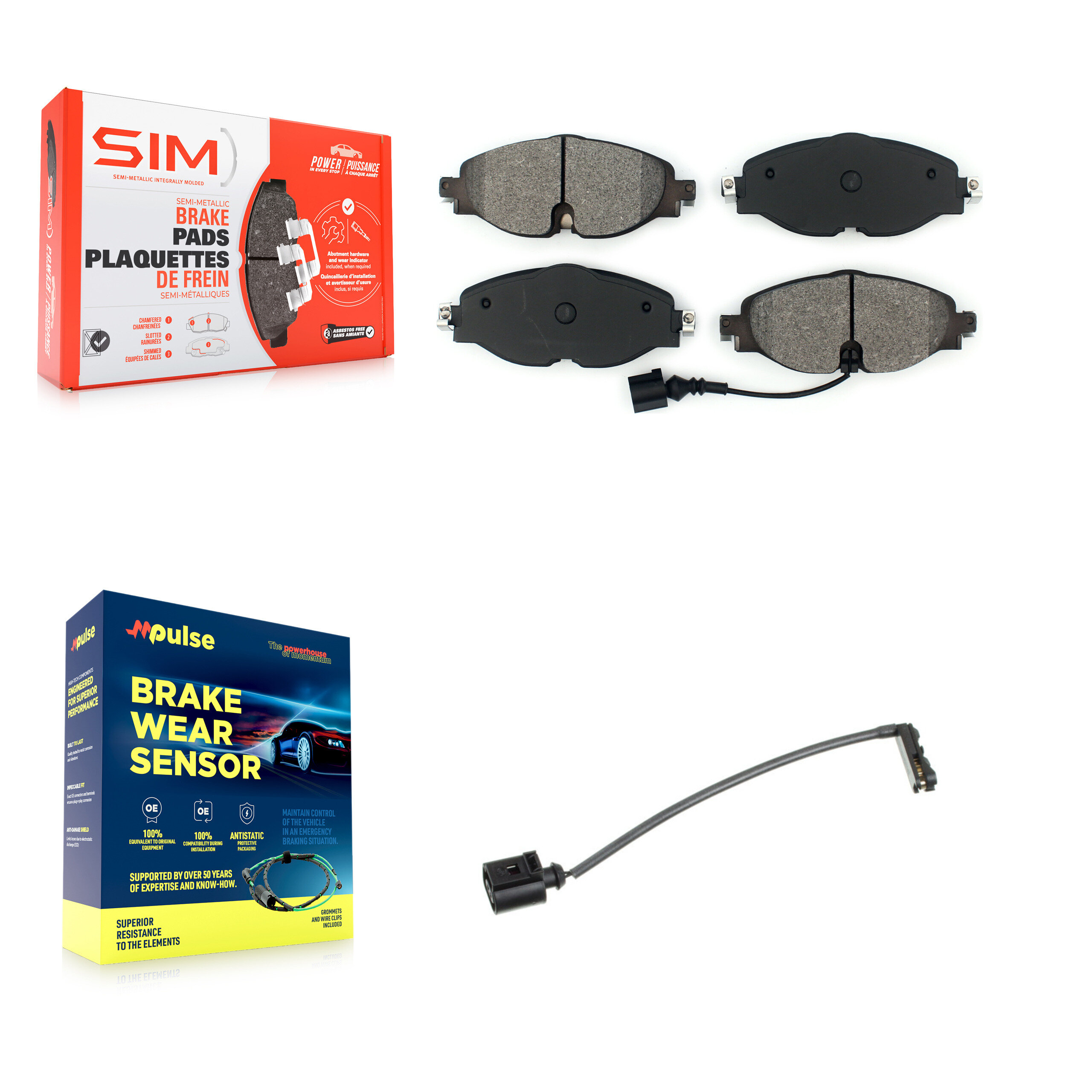 SIM KSW-100322 Disc Brake Pad for 2016 Audi TT Quattro - Front