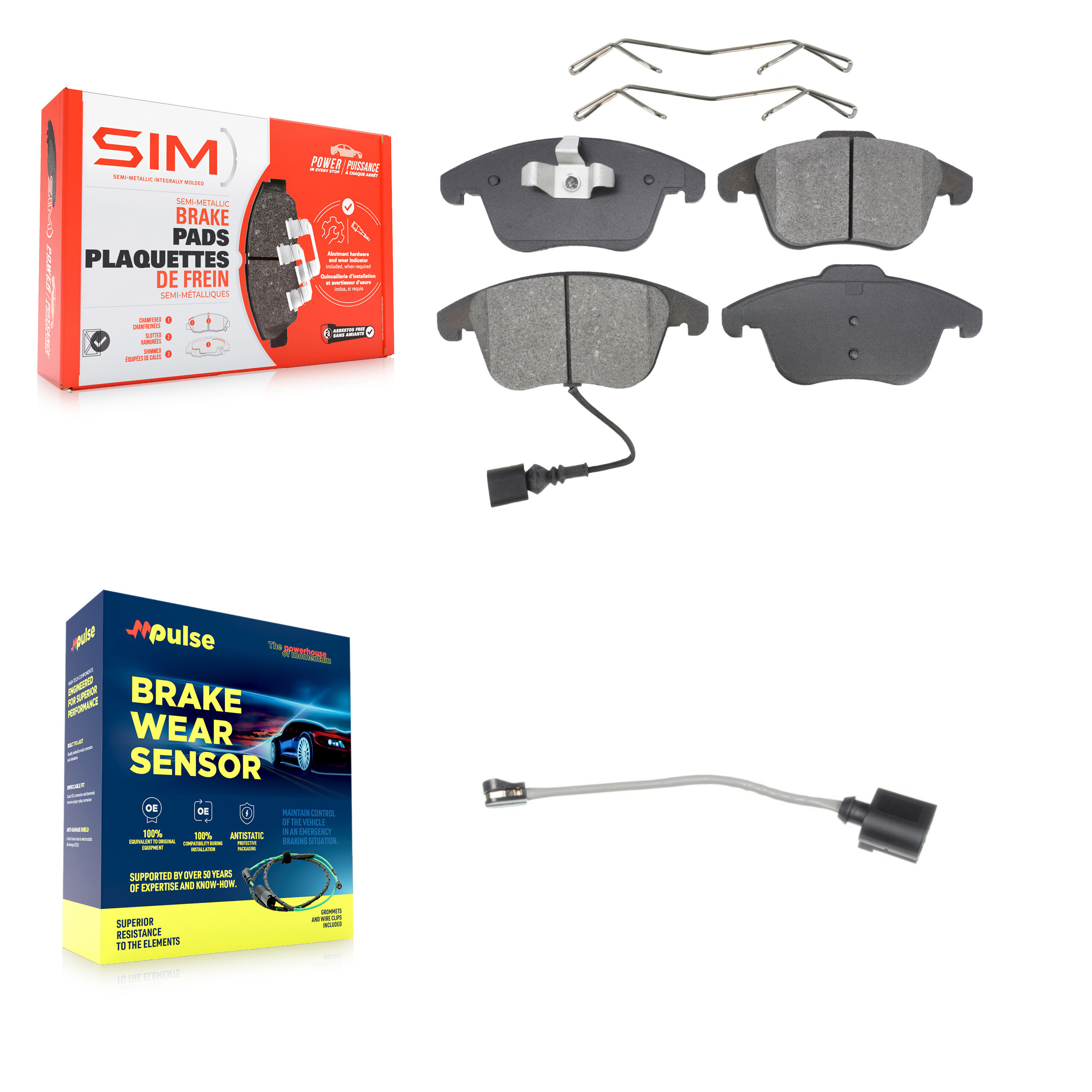 SIM - KSW-100330 - Front Disc Brake Pad Kits