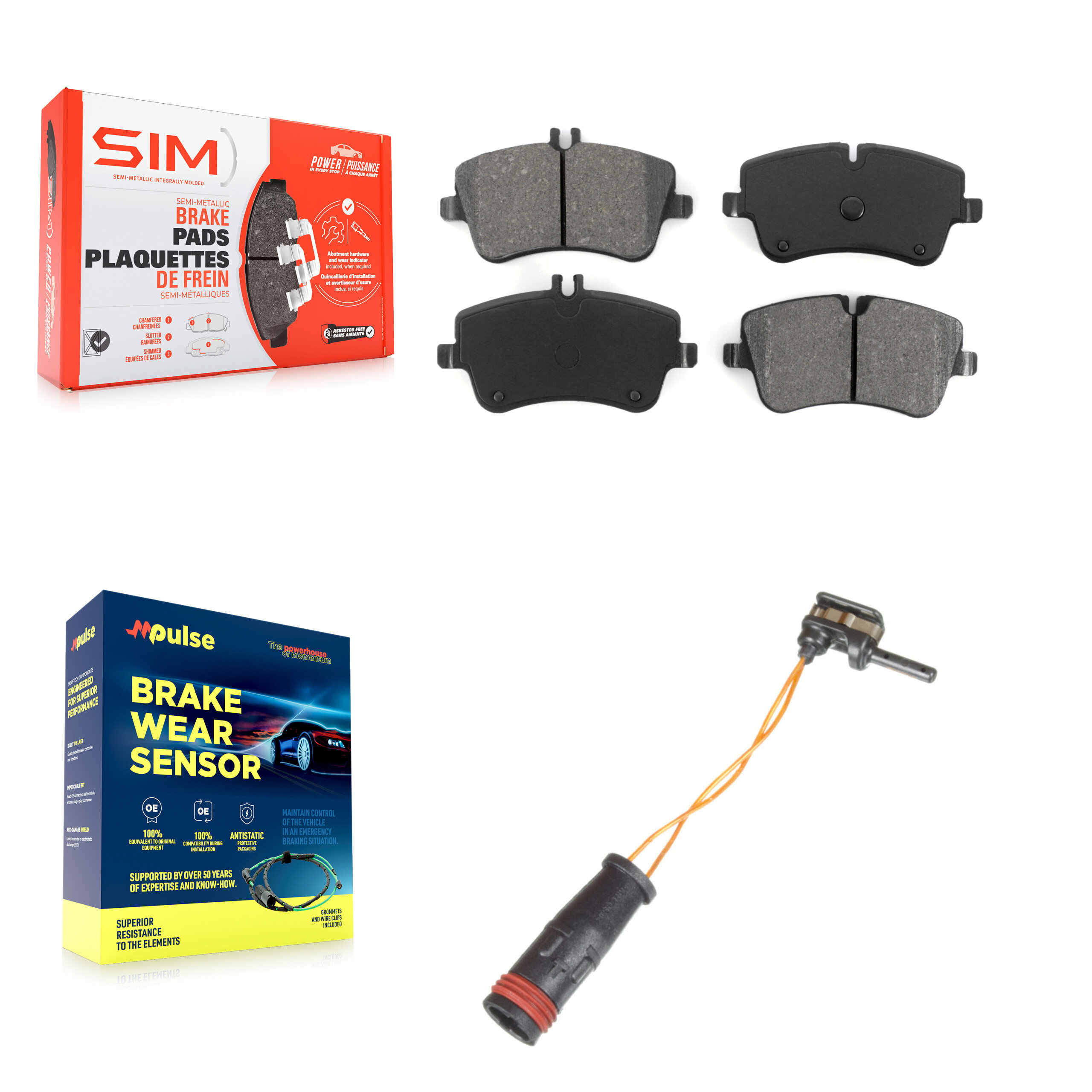 SIM - KSW-100332 - Front Disc Brake Pad Kits