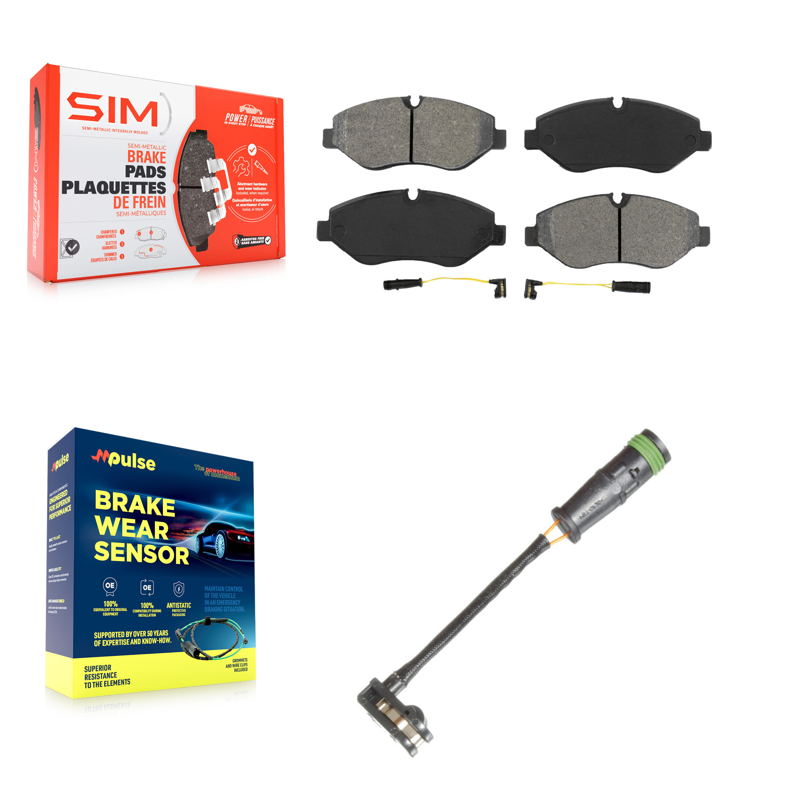 SIM - KSW-100351 - Front Disc Brake Pad Kits