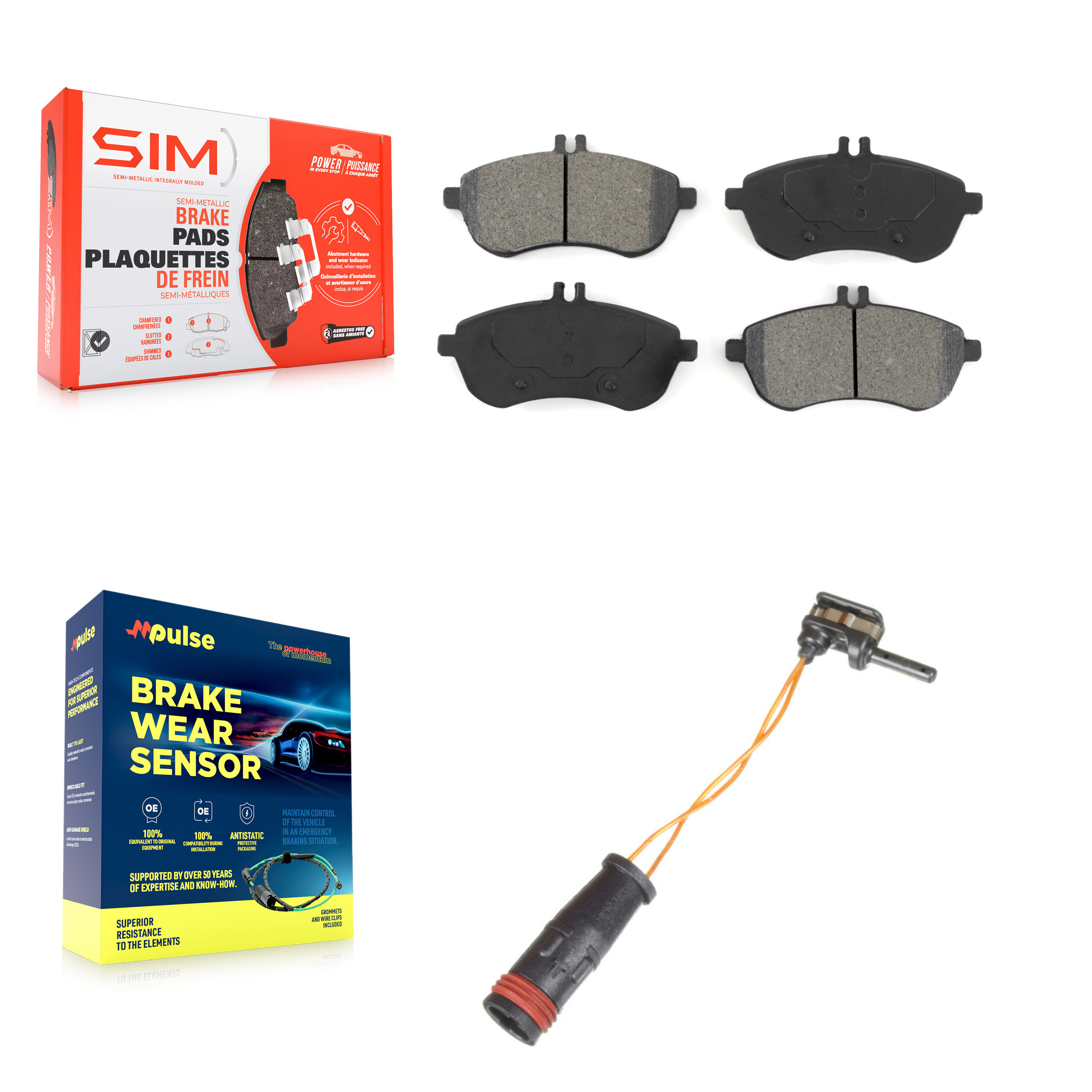 SIM - KSW-100363 - Front Disc Brake Pad Kits